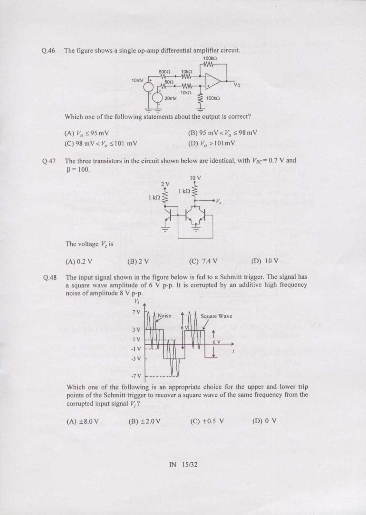 GATE 2007 Instrumentation Engineering (IN) Question Paper with Answer Key - Page 15