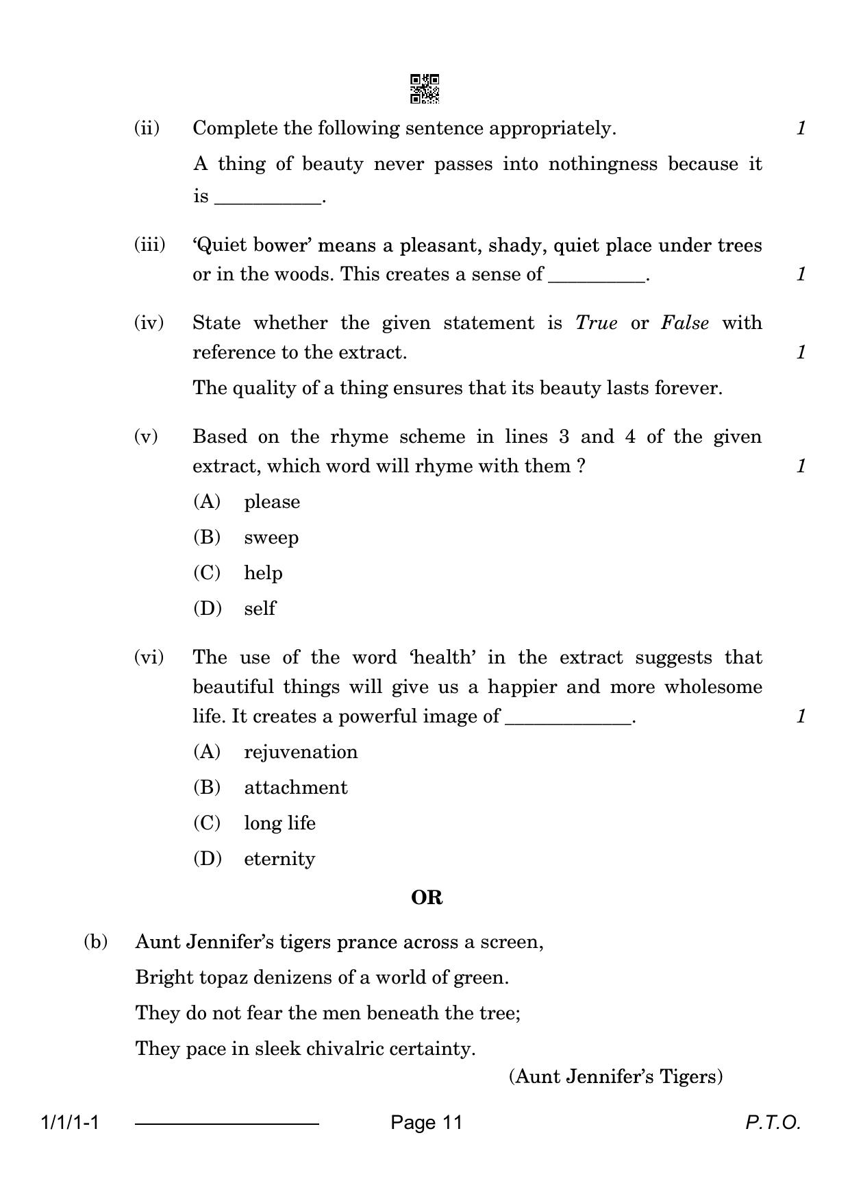 CBSE Class 12 1-1-1 English Core 2024 Question Paper - Page 11