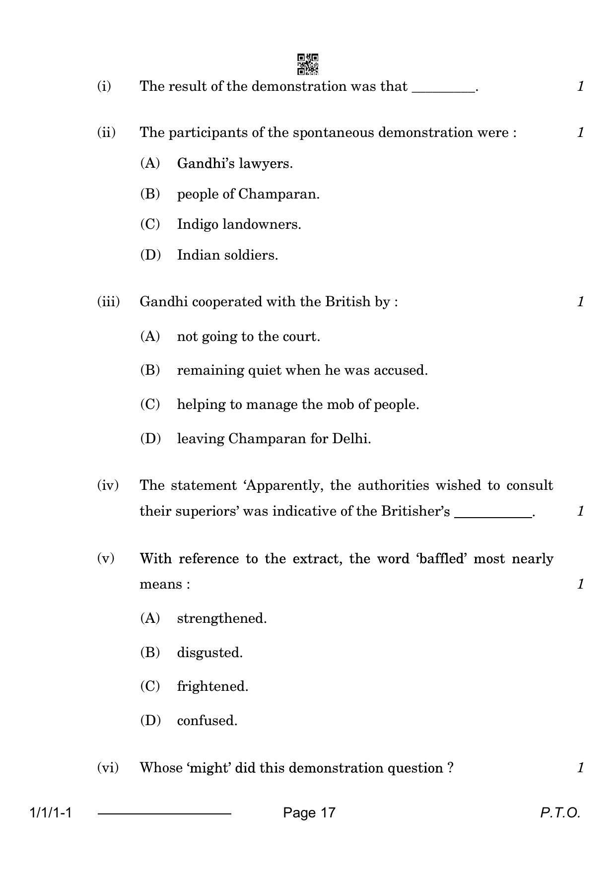 CBSE Class 12 1-1-1 English Core 2024 Question Paper - Page 17