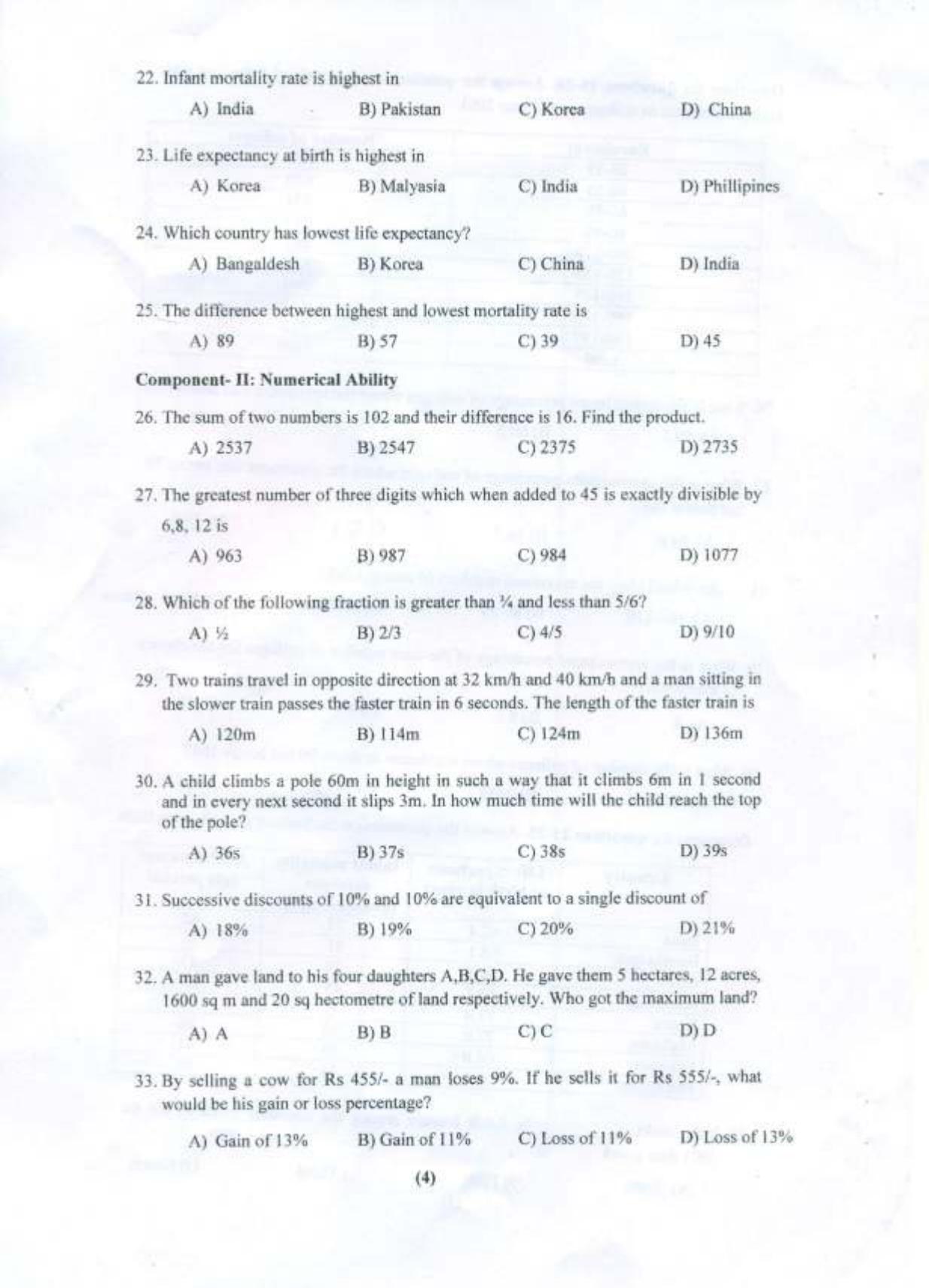 PU USOL MBA Entrance Exam 2015 Question Booklet - Page 5