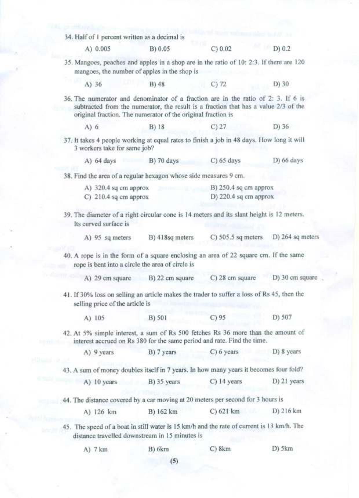 PU USOL MBA Entrance Exam 2015 Question Booklet - Page 6