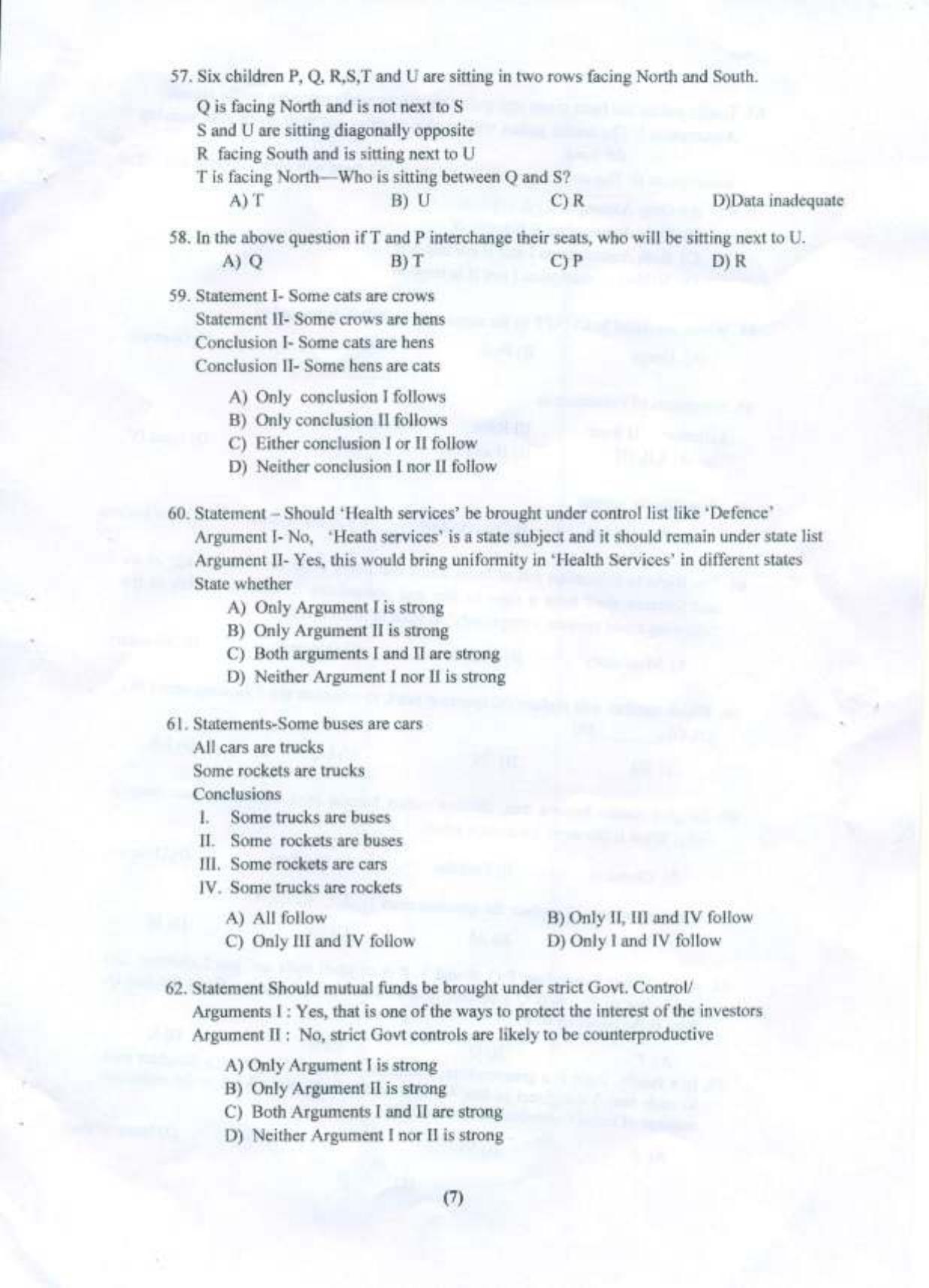 PU USOL MBA Entrance Exam 2015 Question Booklet - Page 8