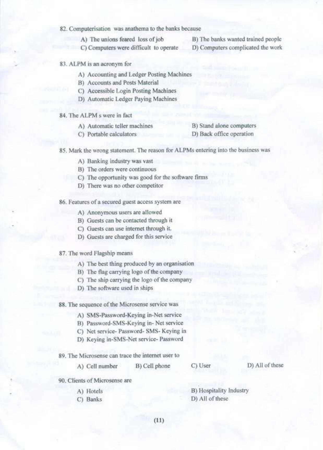 PU USOL MBA Entrance Exam 2015 Question Booklet - Page 12