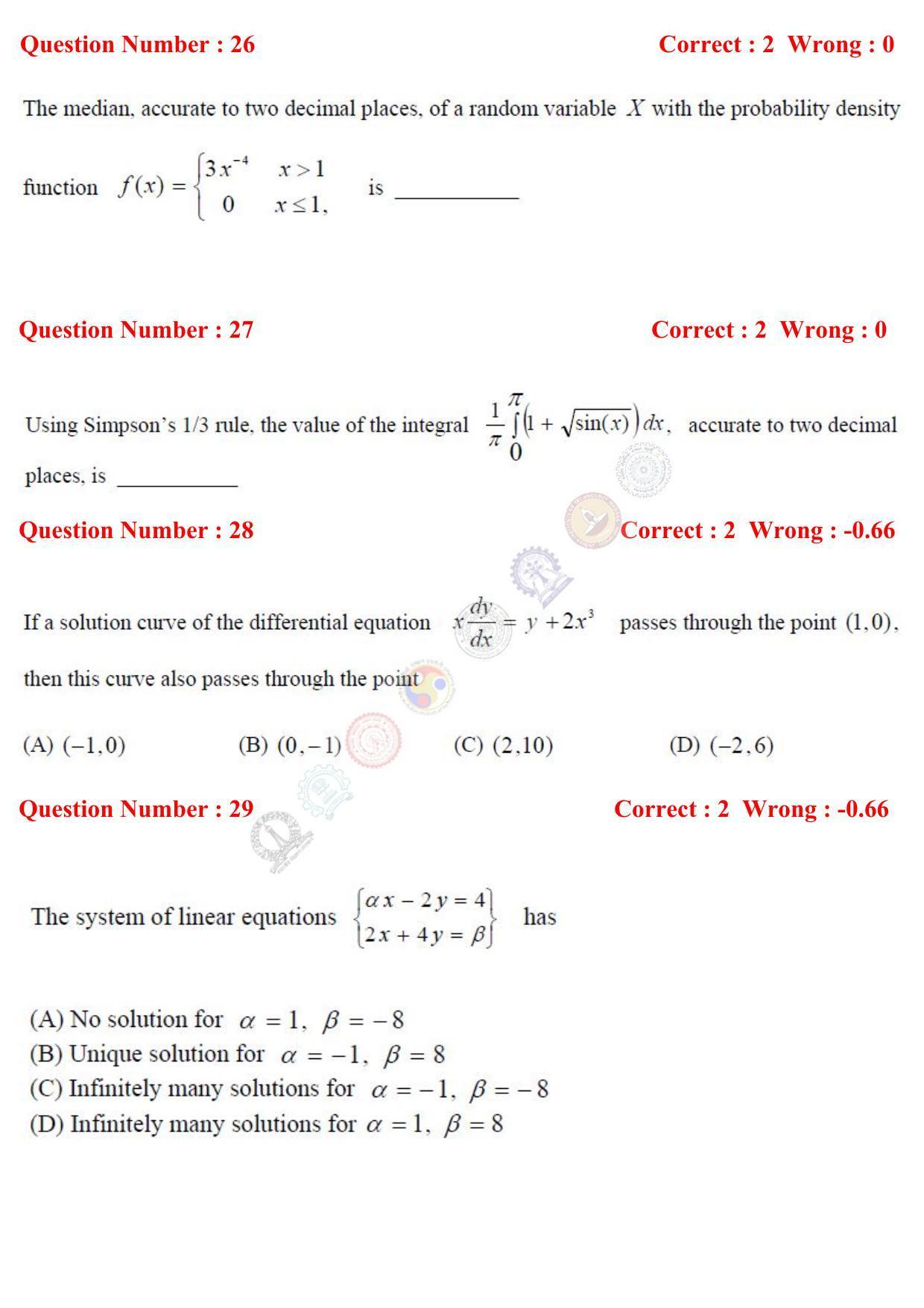 GATE 2017 Textile Engineering and Fibre Science (TF) Question Paper with Answer Key - Page 8