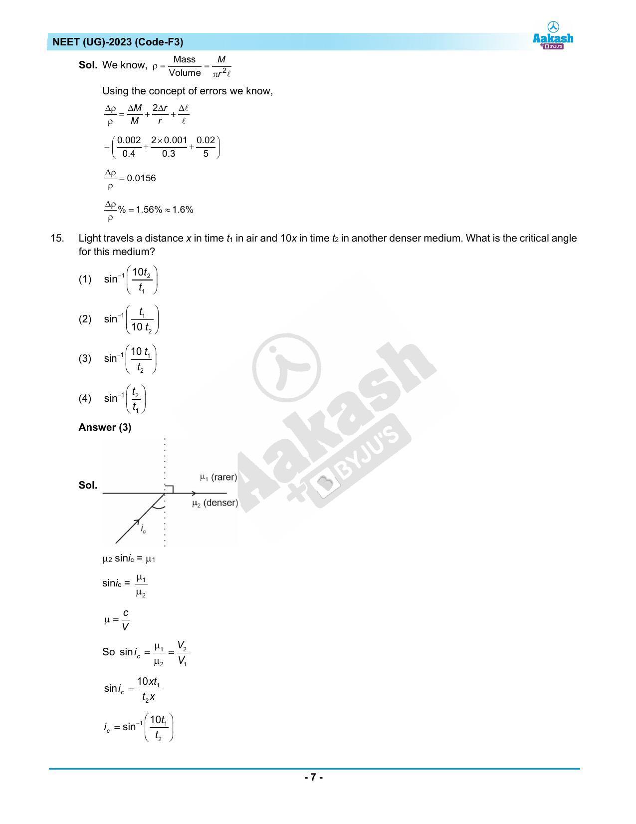NEET 2023 Question Paper F3 - Page 7