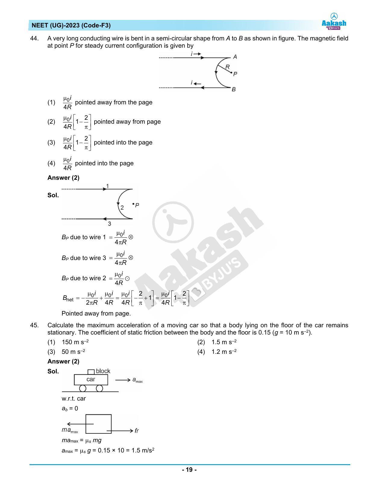 NEET 2023 Question Paper F3 - Page 19