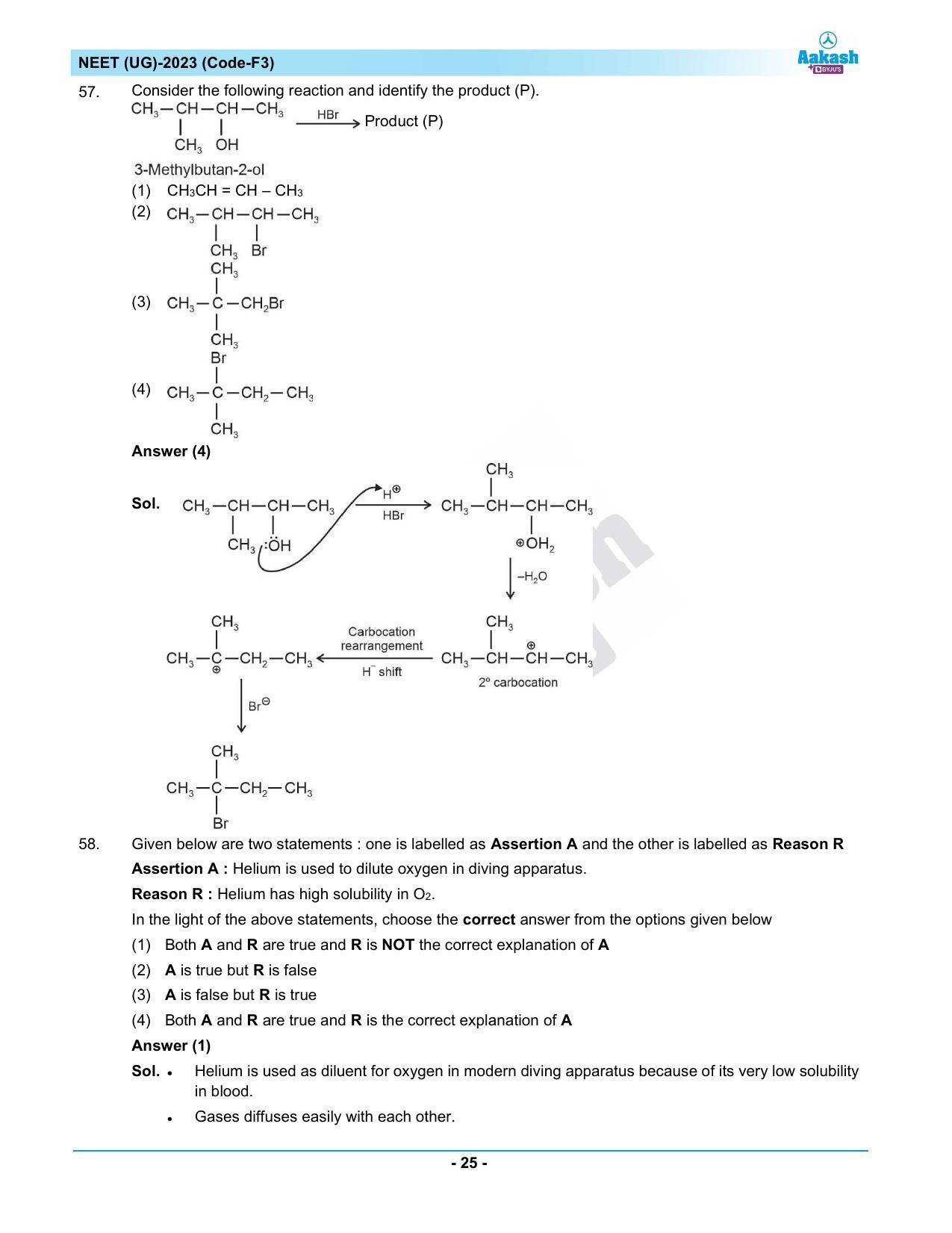 NEET 2023 Question Paper F3 - Page 25