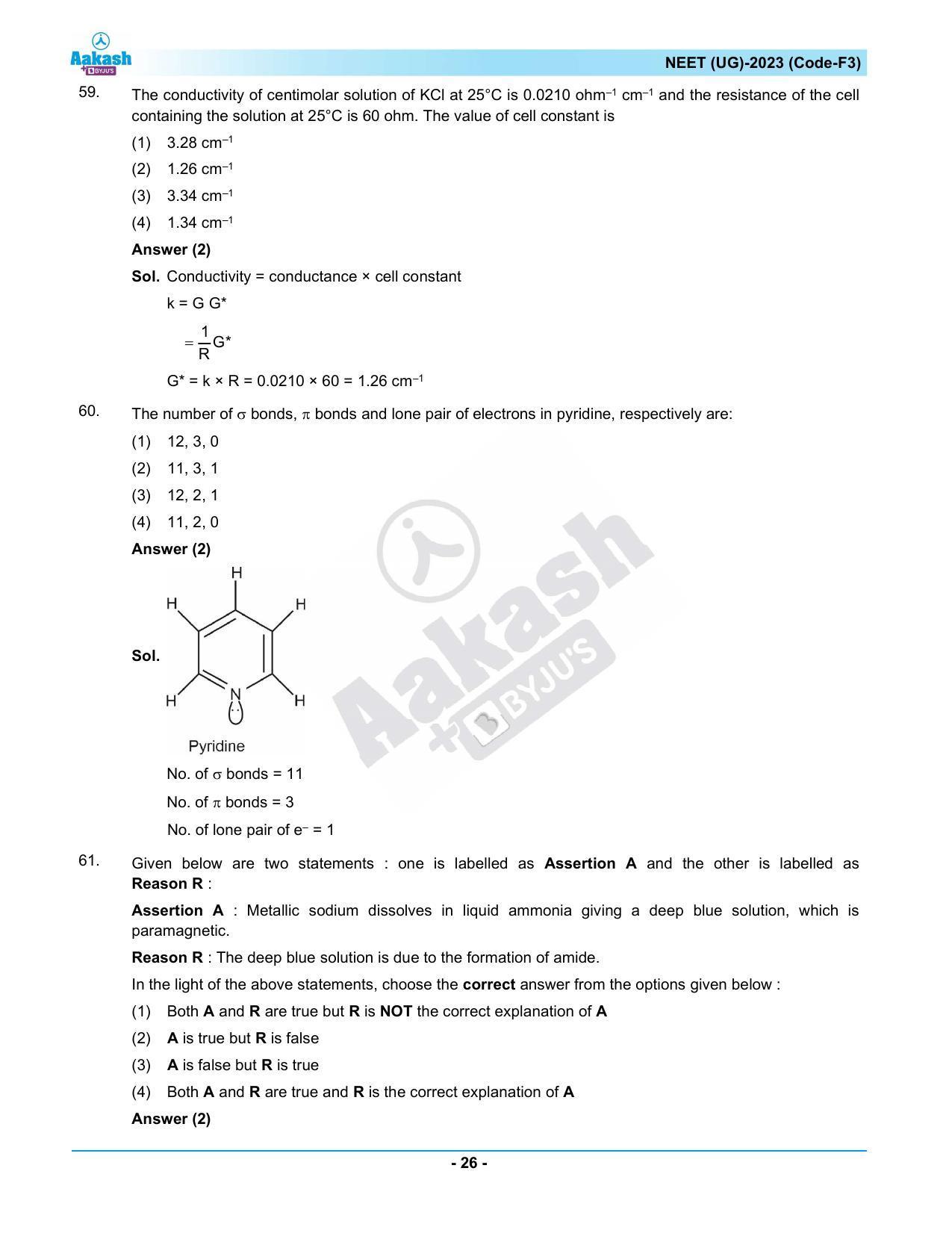 NEET 2023 Question Paper F3 - Page 26