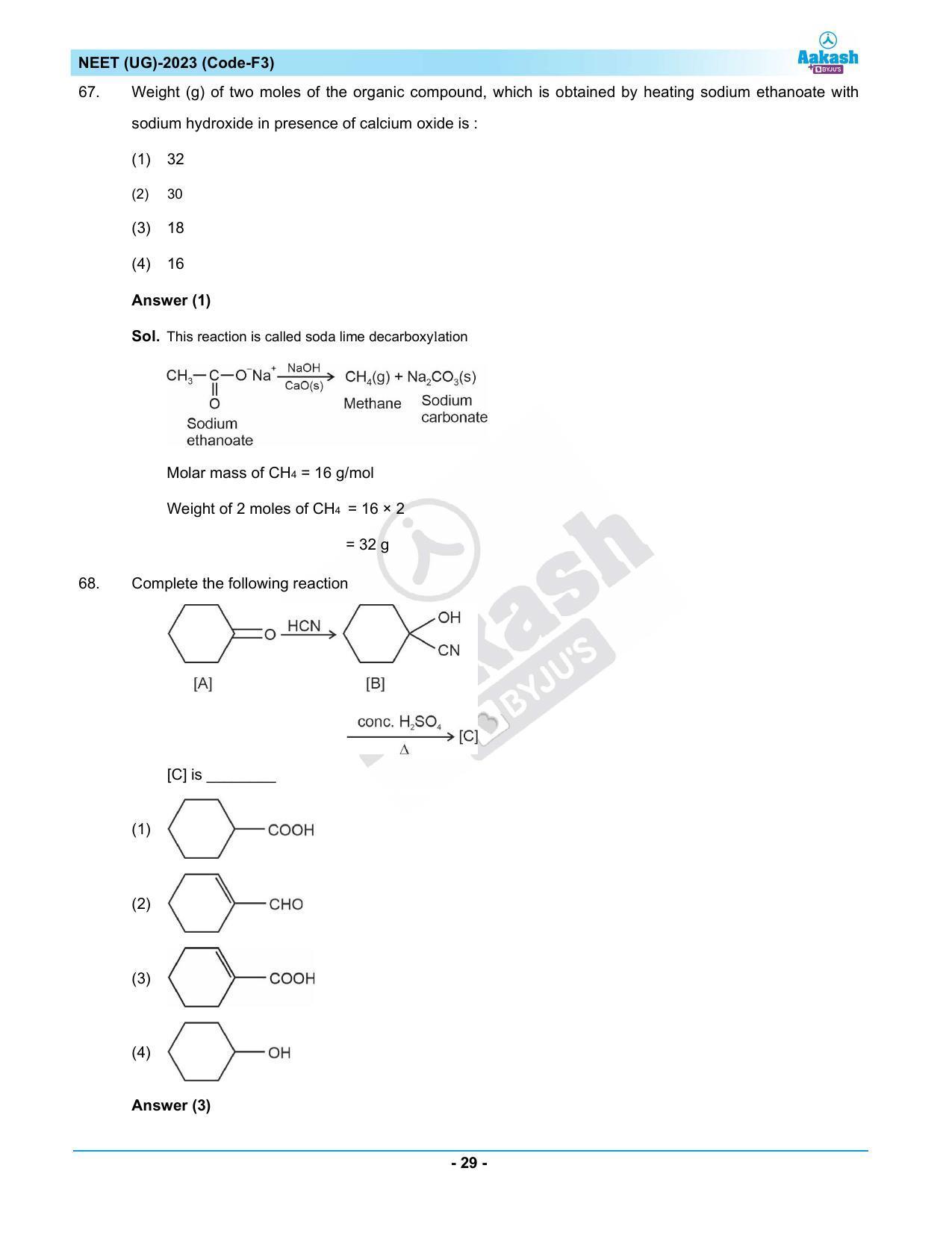 NEET 2023 Question Paper F3 - Page 29