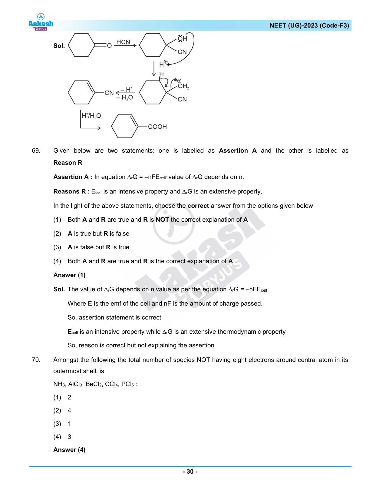 NEET 2023 Question Paper F3 - Page 30