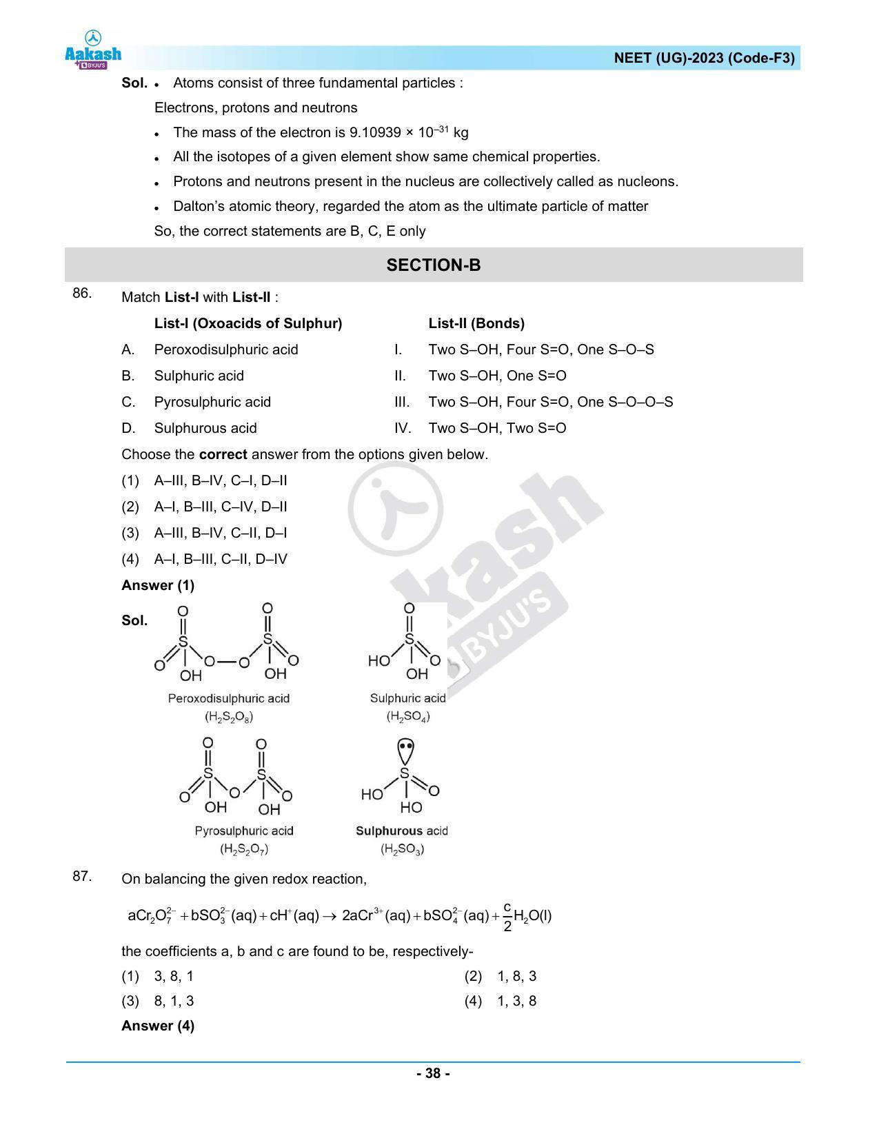 NEET 2023 Question Paper F3 - Page 38
