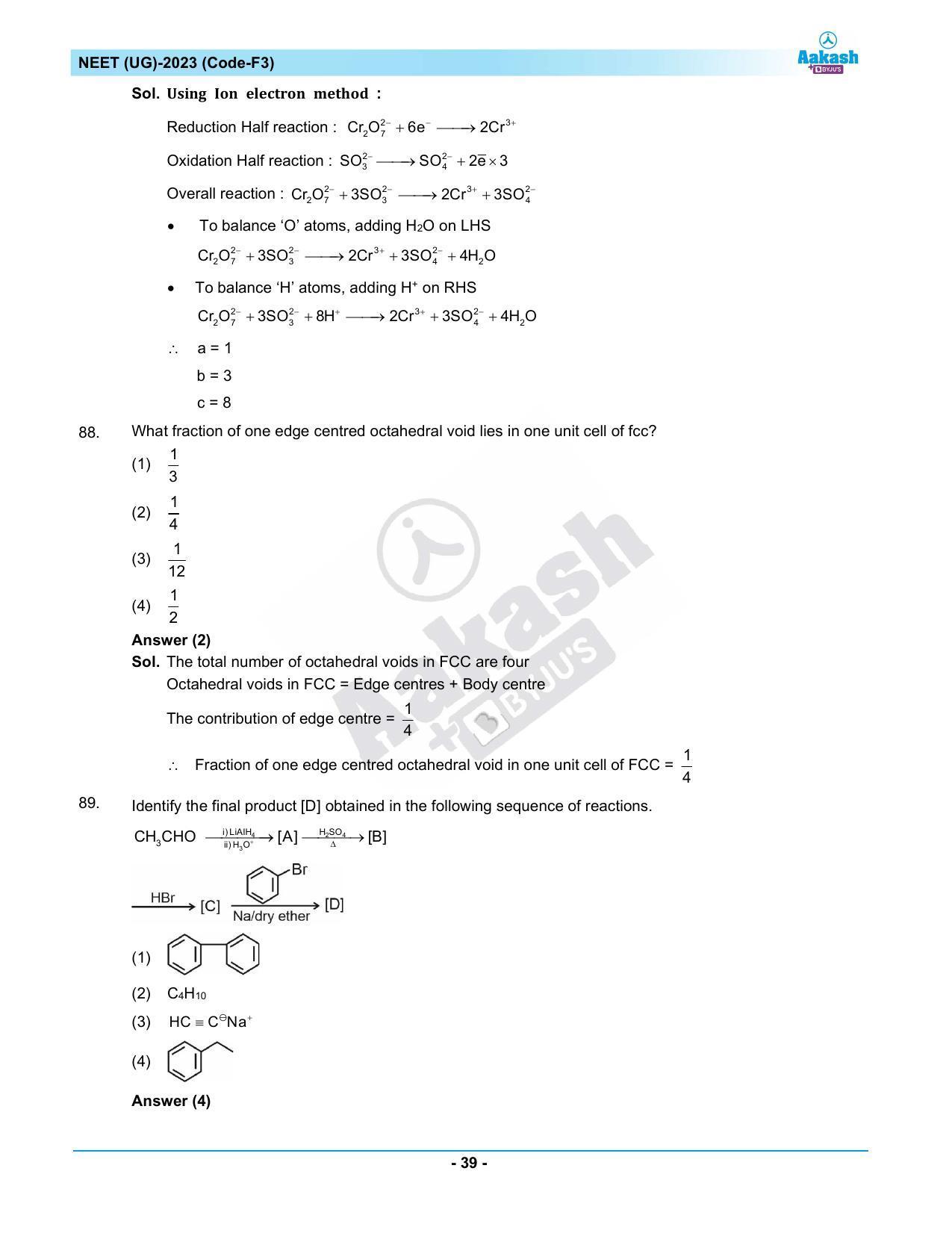 NEET 2023 Question Paper F3 - Page 39