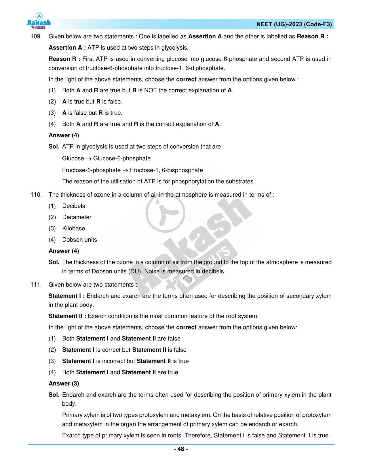 NEET 2023 Question Paper F3 - Page 48