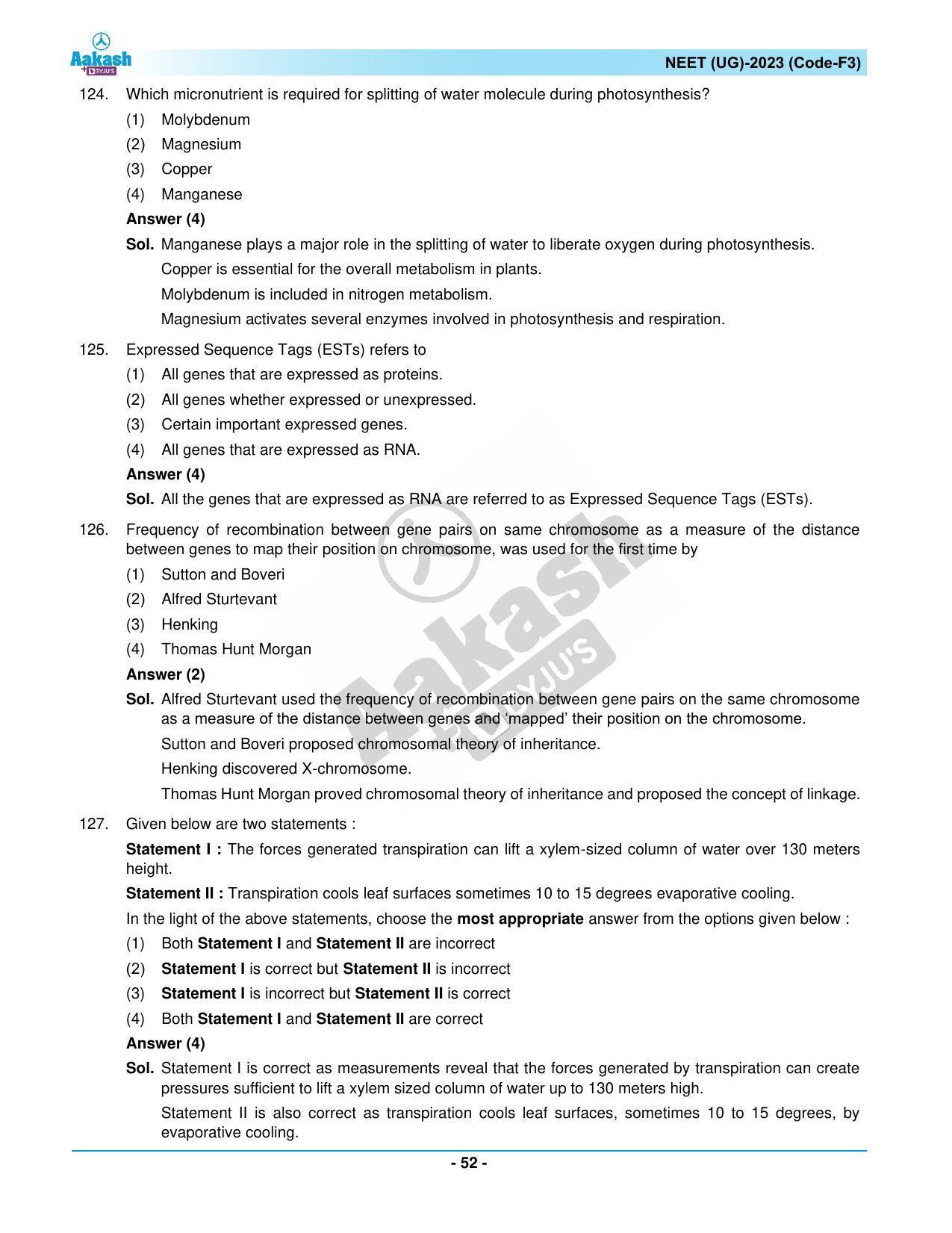 NEET 2023 Question Paper F3 - Page 52