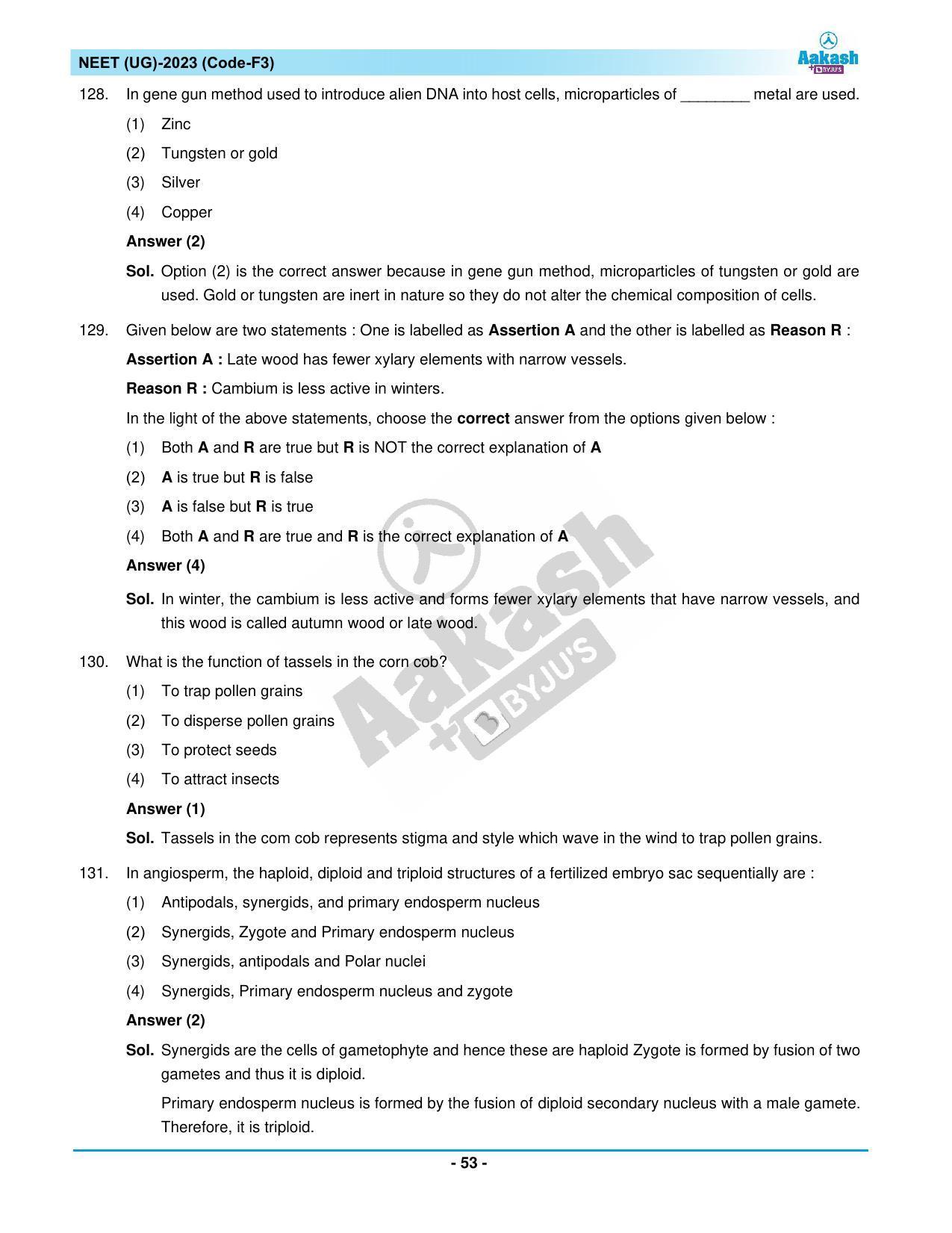 NEET 2023 Question Paper F3 - Page 53