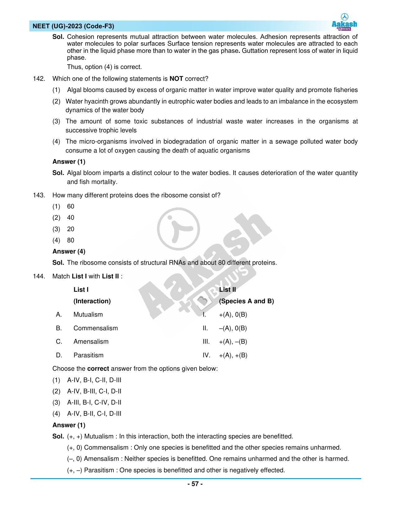 NEET 2023 Question Paper F3 - Page 57