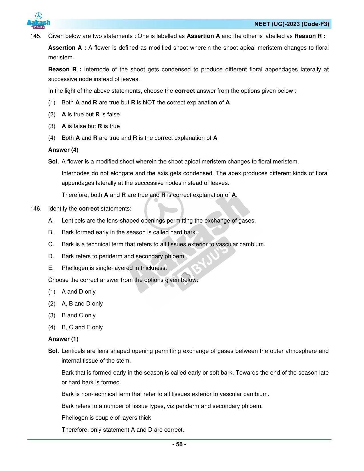 NEET 2023 Question Paper F3 - Page 58