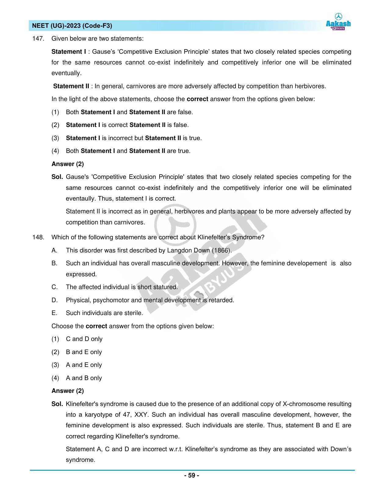 NEET 2023 Question Paper F3 - Page 59