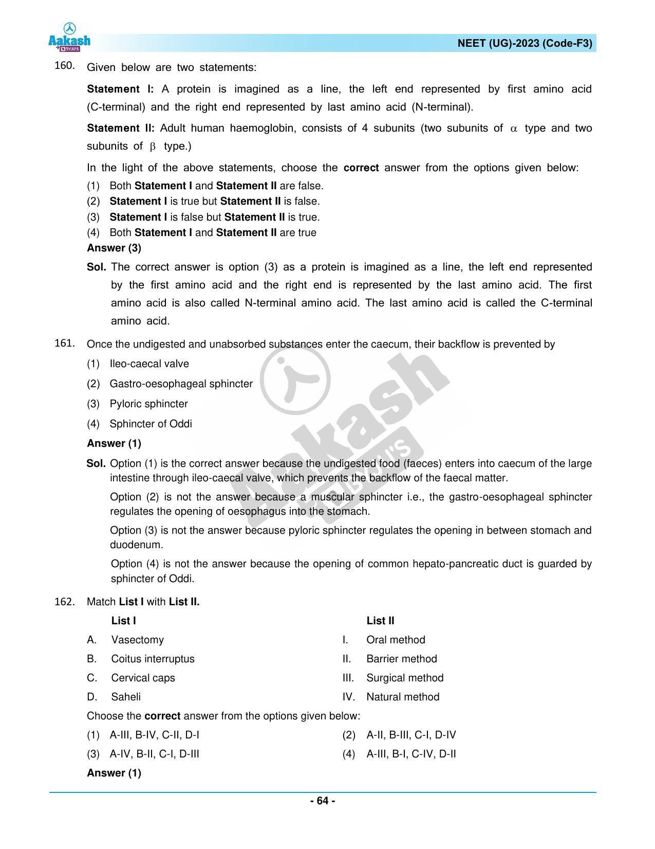 NEET 2023 Question Paper F3 - Page 64