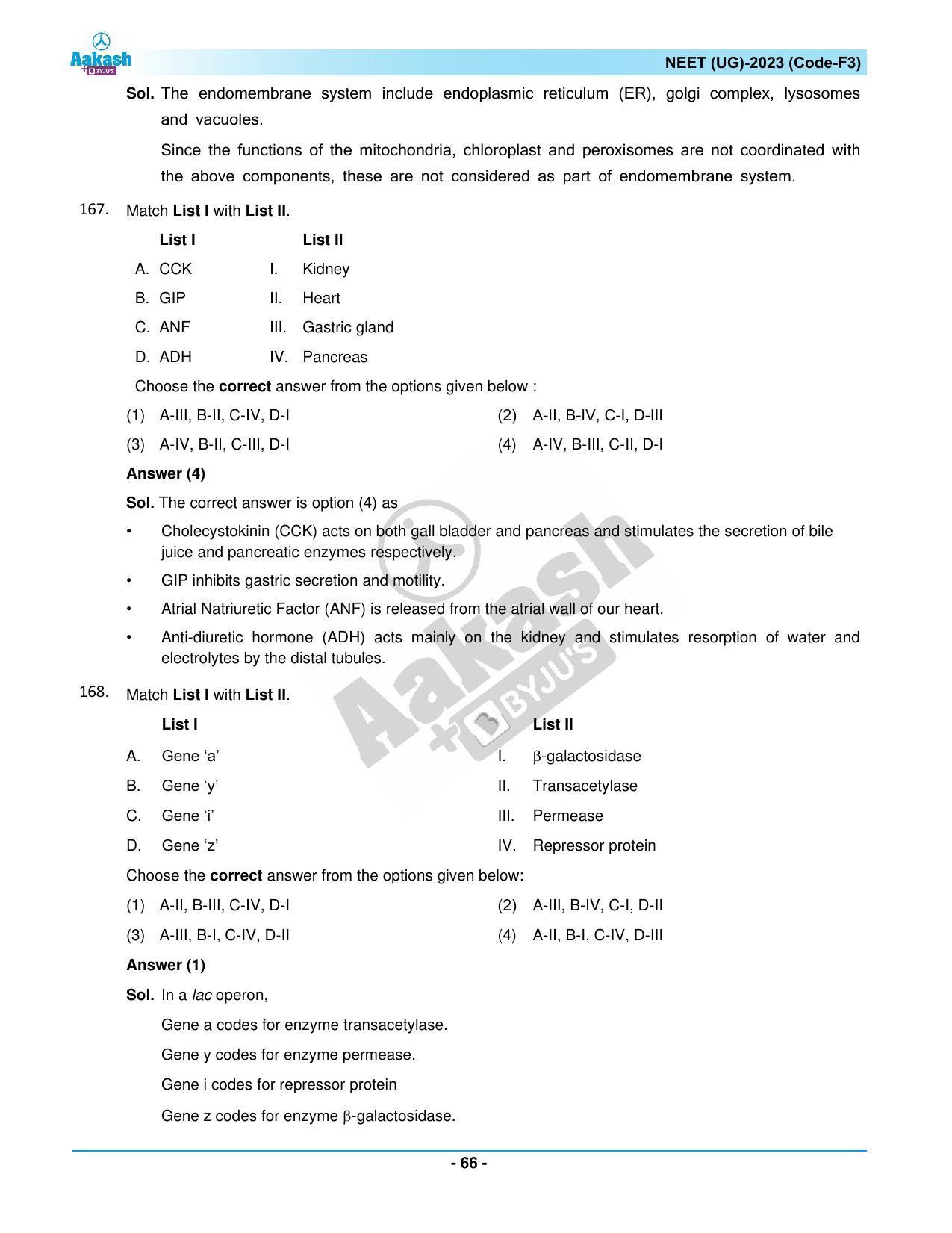 NEET 2023 Question Paper F3 - Page 66