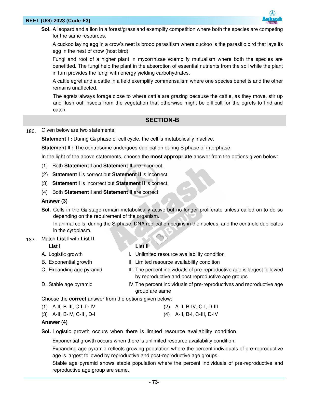 NEET 2023 Question Paper F3 - Page 73