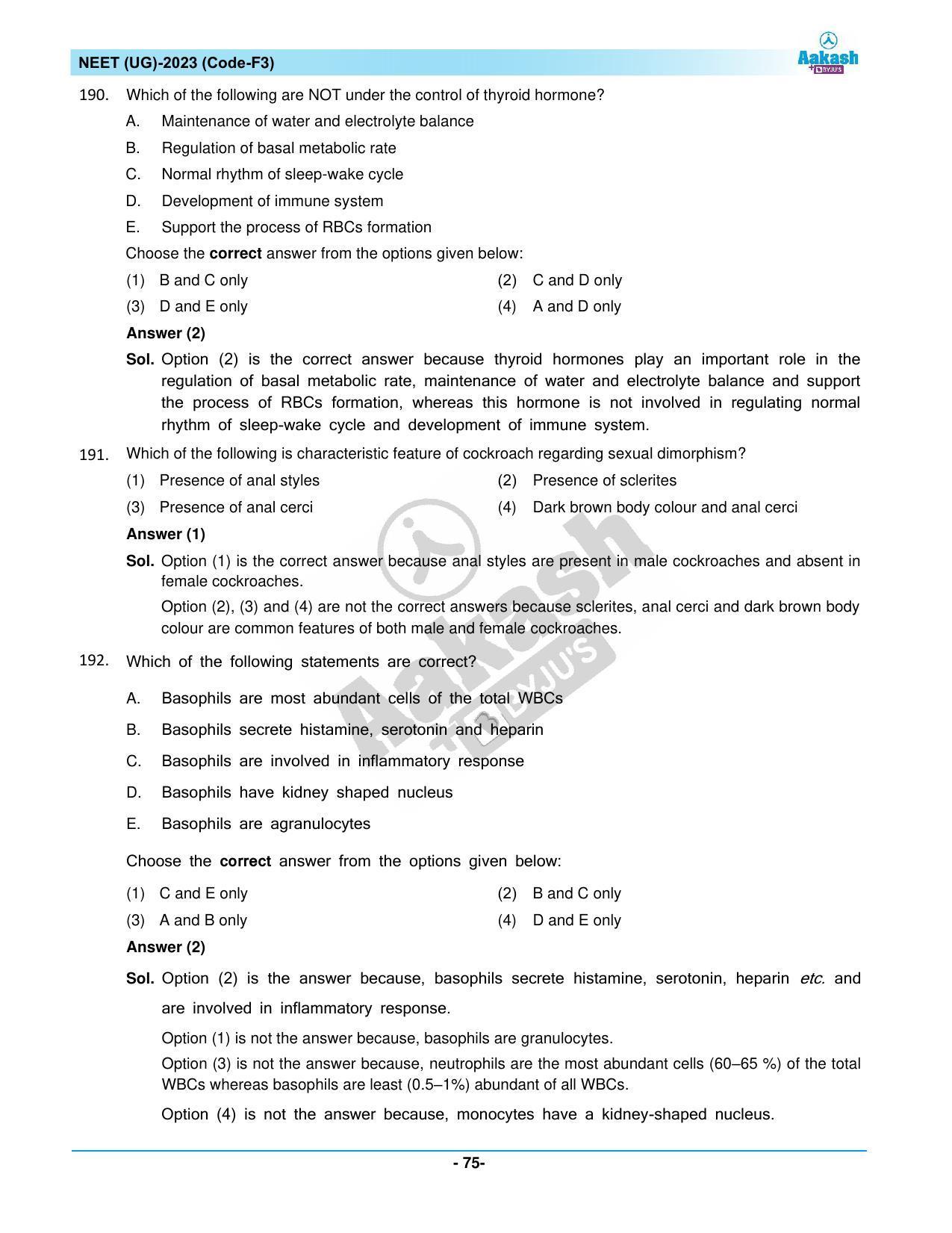 NEET 2023 Question Paper F3 - Page 75