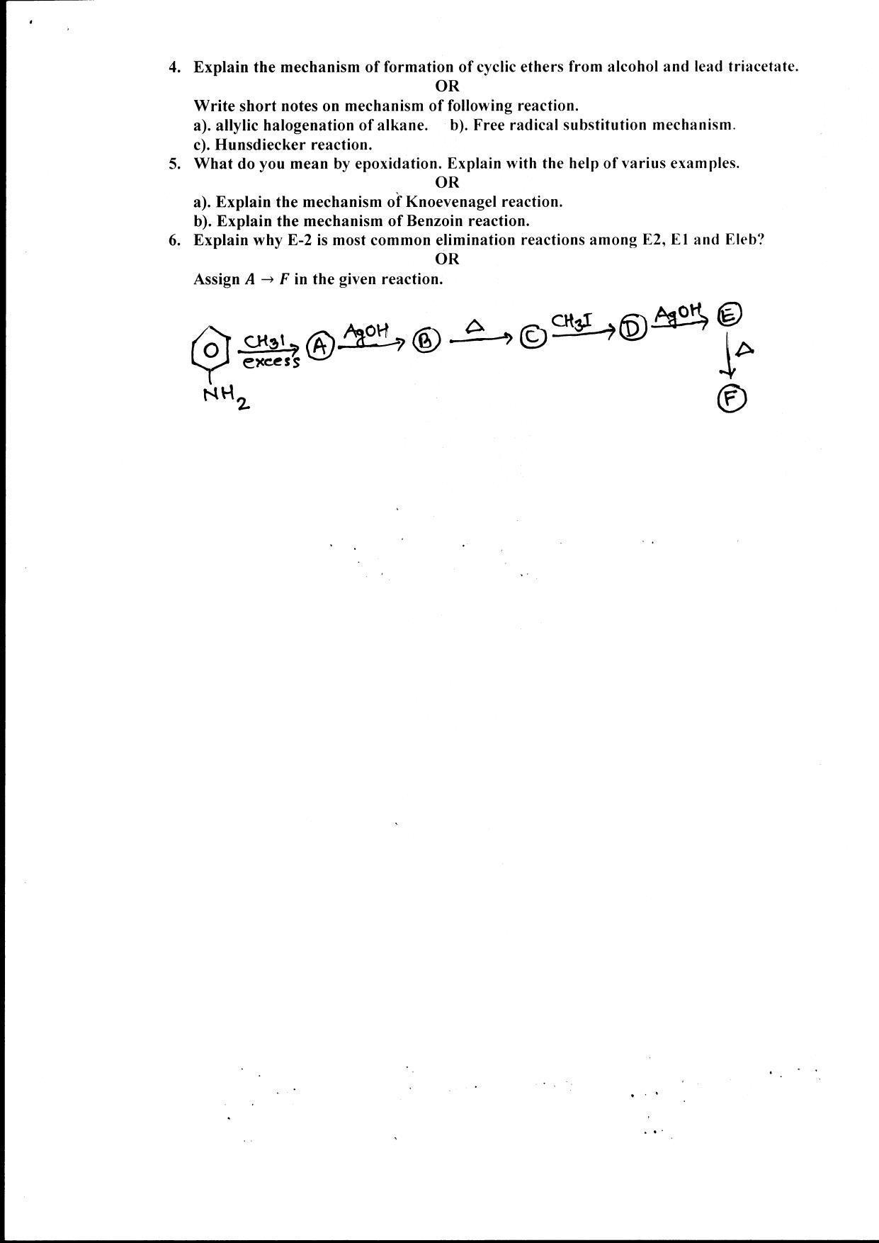 Bilaspur University Question Paper June 2022: M.Sc. Chemistry (Second Semester) Organic Chemistry Paper 1 - Page 2