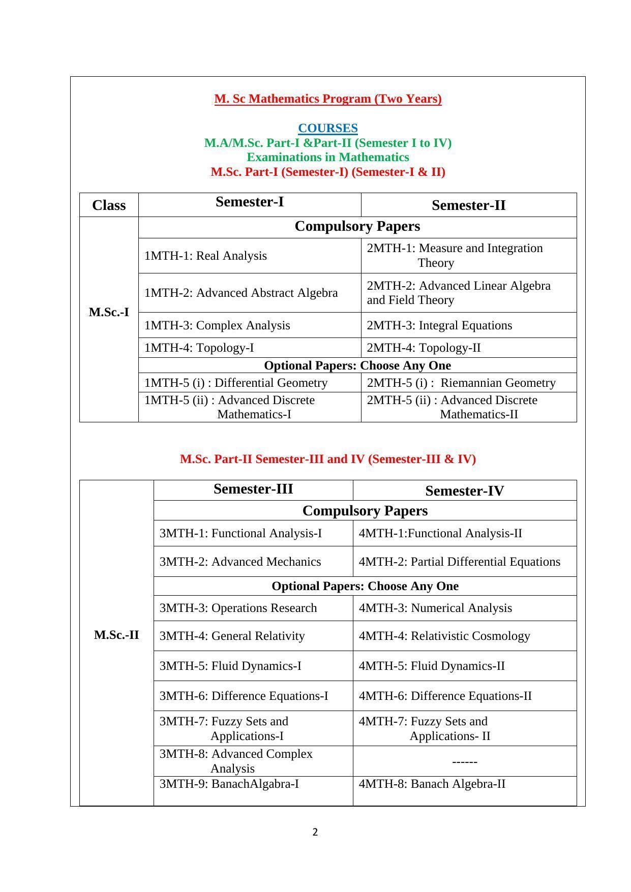 Dwonload Pdf - RTMNU Mathematics of M. Sc Mathematics Program (Two Years) Syllabus. - Page 1