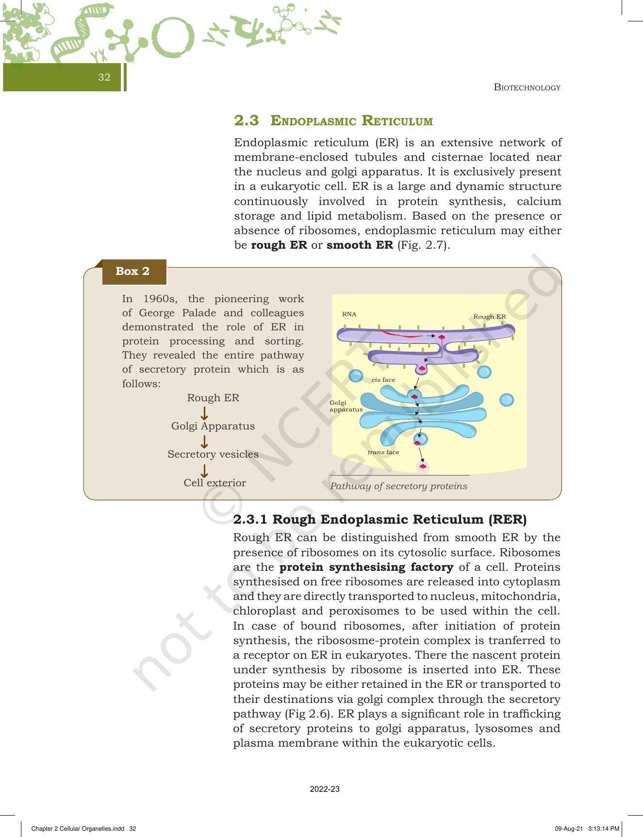 NCERT Book for Class 11 Biotechnology Chapter 2 Cellular Organelles - Page 10