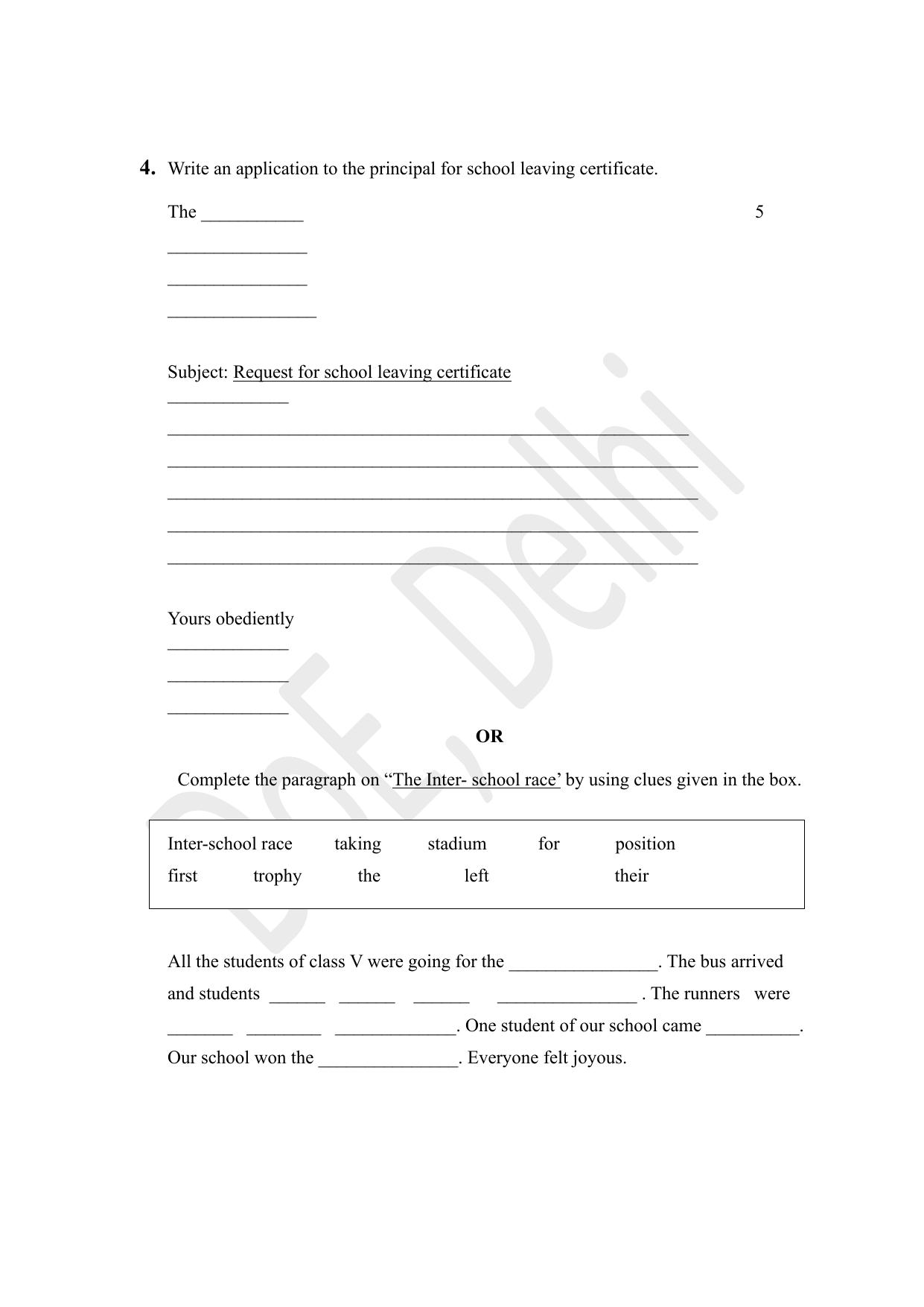 Edudel Class 5 English (2023-24) Practice Paper 2 - Page 5