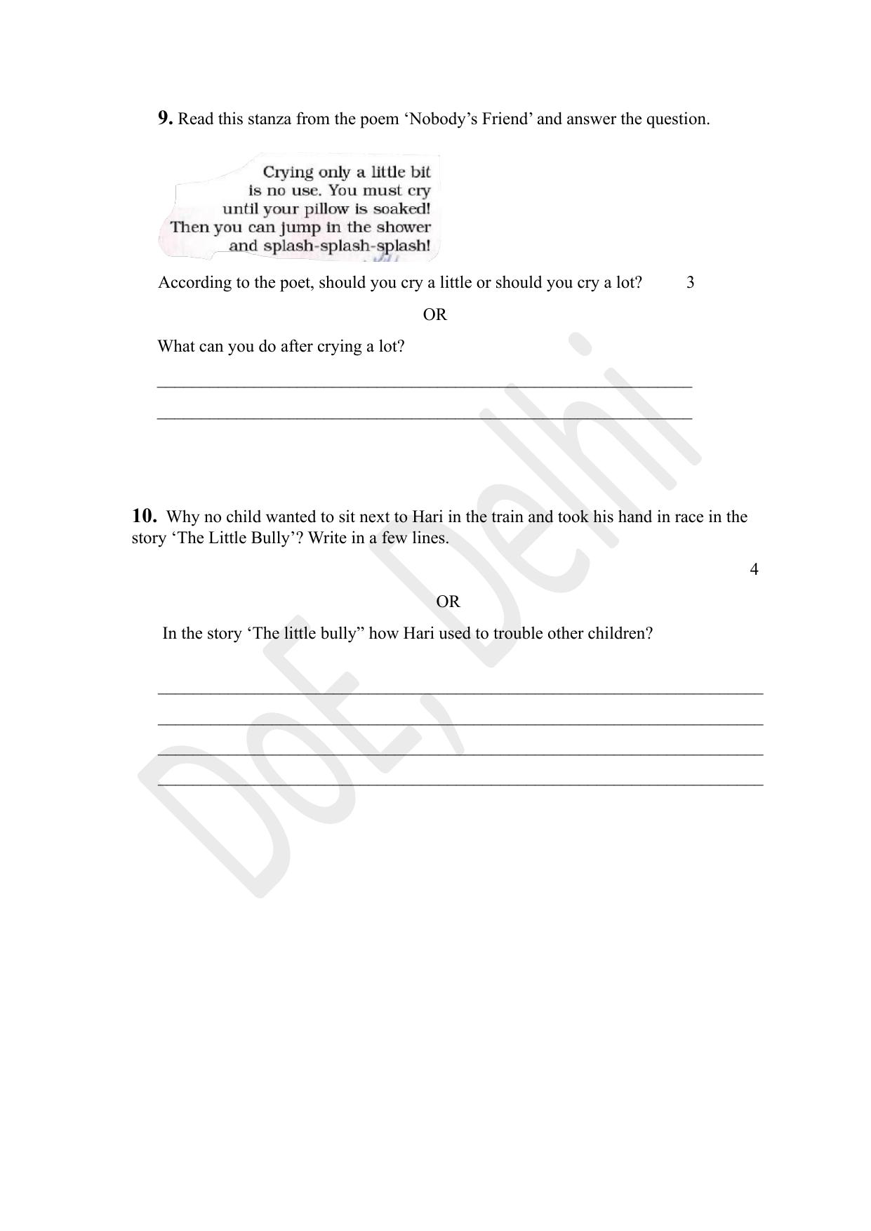 Edudel Class 5 English (2023-24) Practice Paper 2 - Page 8