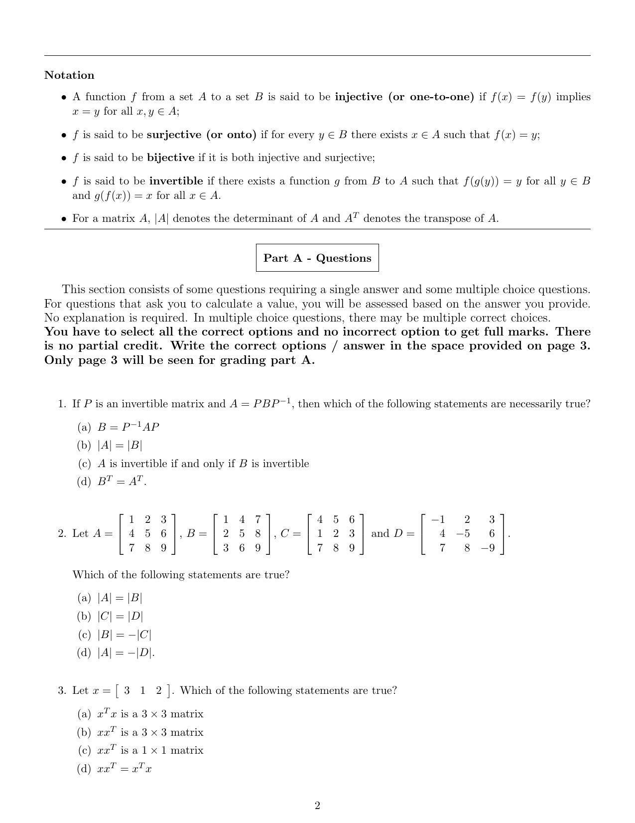 CMI Entrance Exam 2018 Solutions MSc Data Science - Page 2