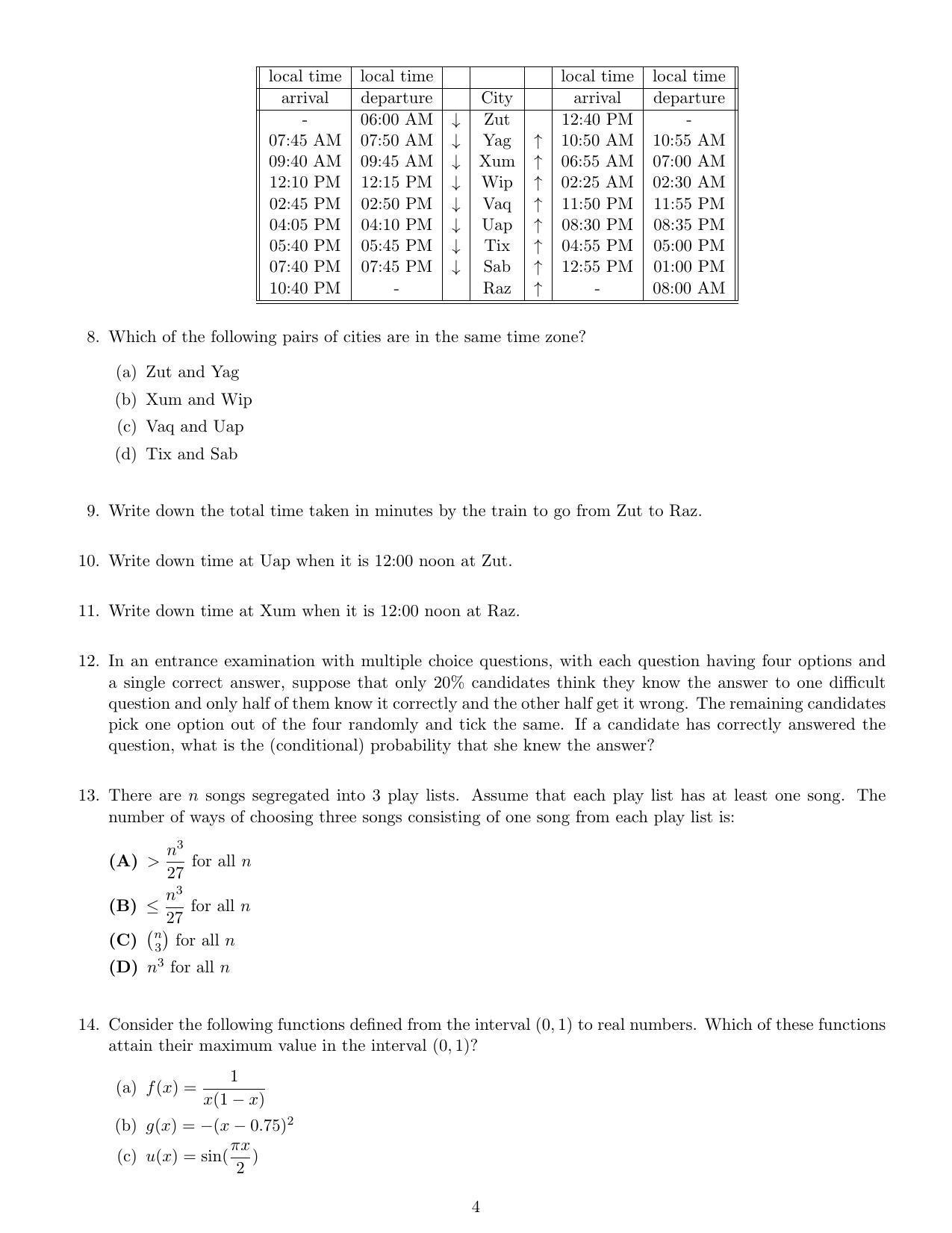 CMI Entrance Exam 2018 Solutions MSc Data Science - Page 4