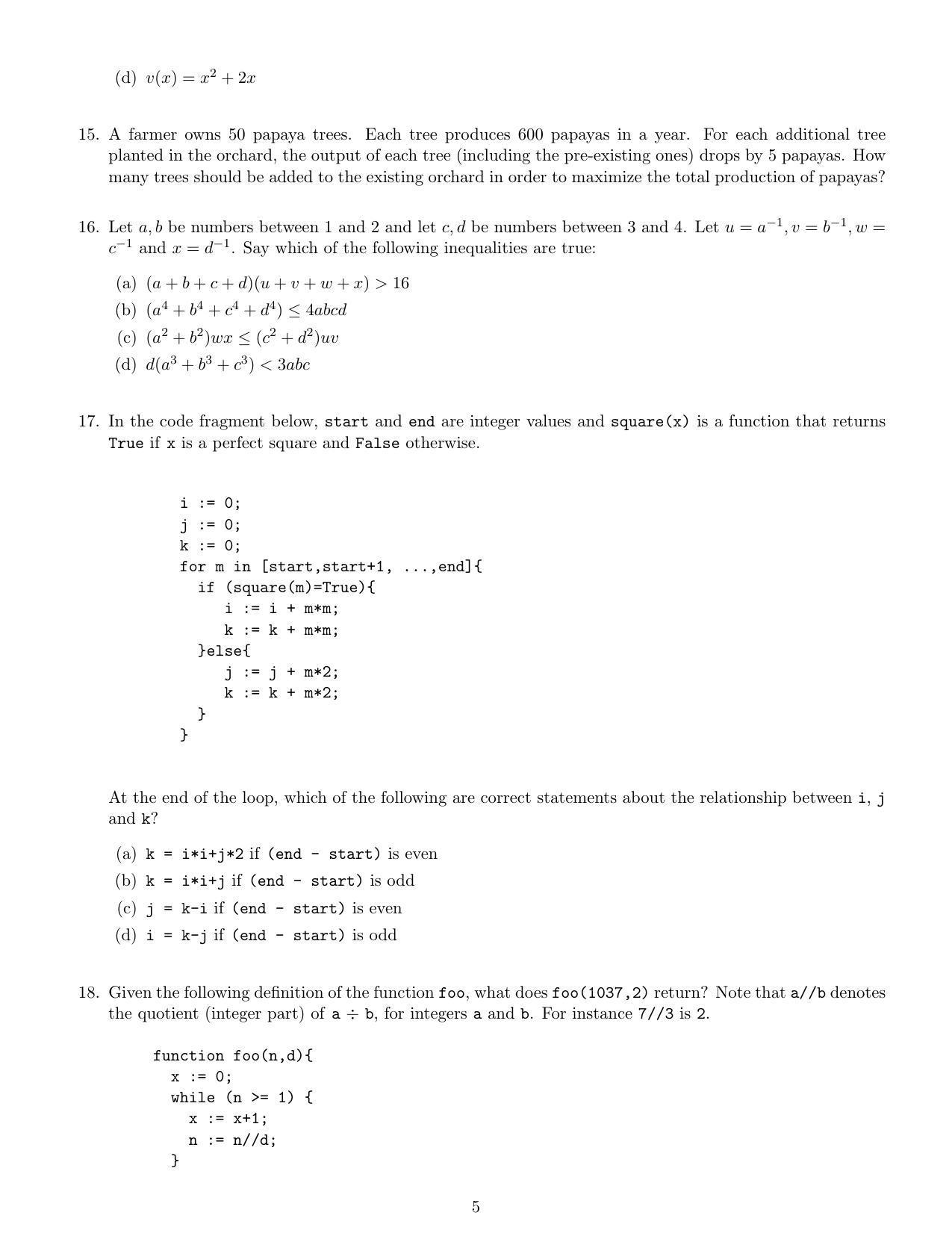 CMI Entrance Exam 2018 Solutions MSc Data Science - Page 5