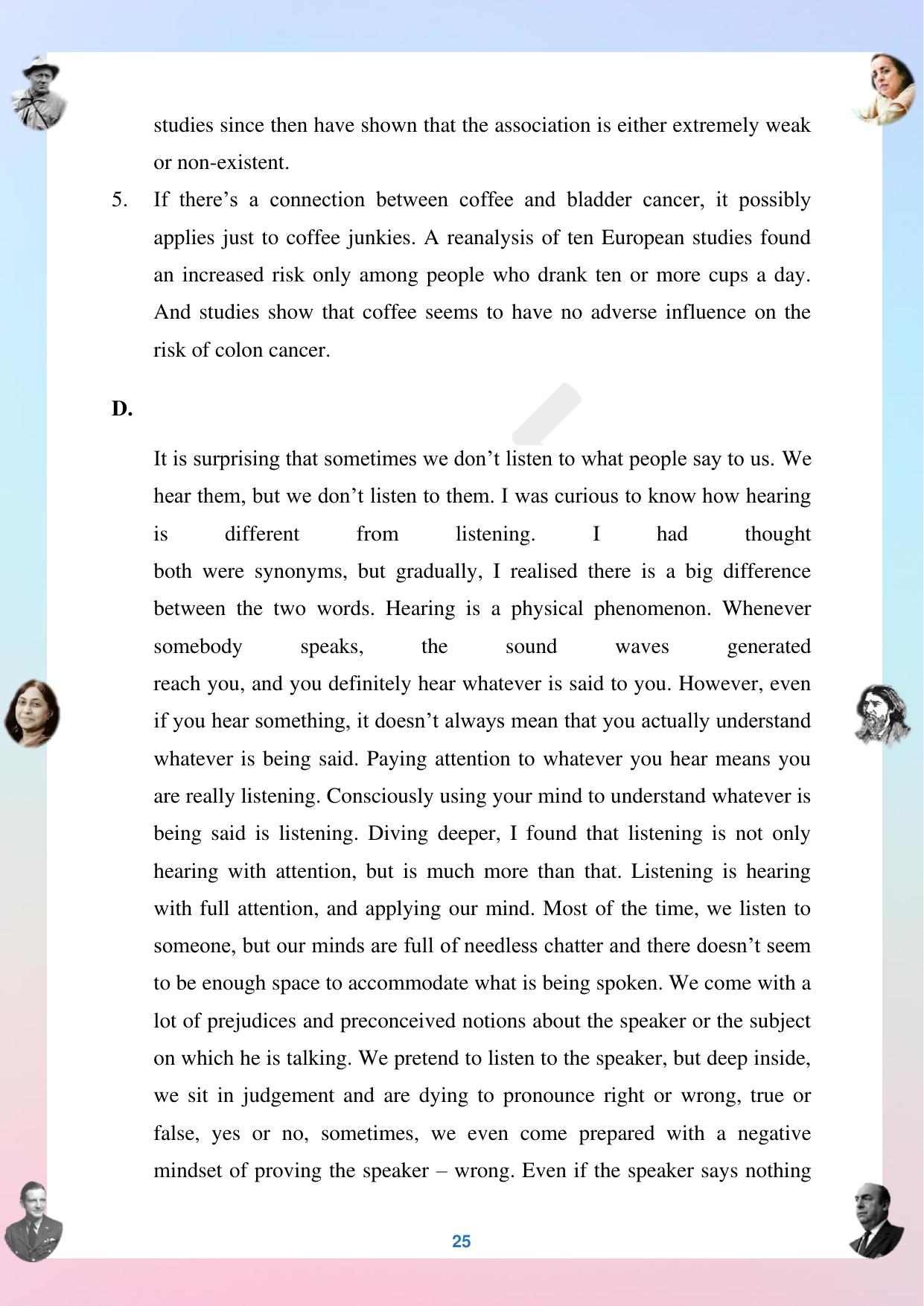 CGBSE Board Class 12 English अंग्रेजी  2023-2024 Question Bank - Page 25