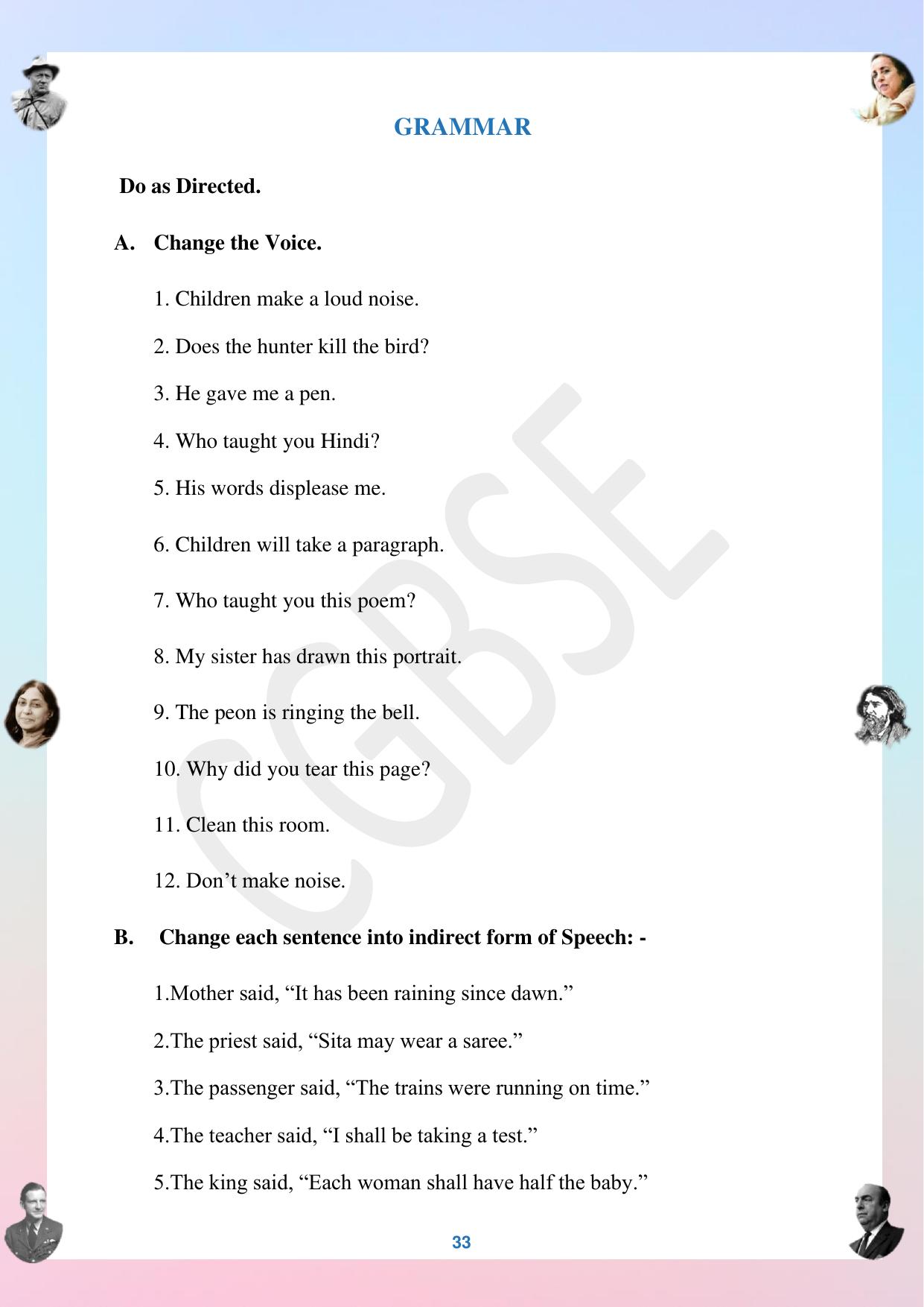 CGBSE Board Class 12 English अंग्रेजी  2023-2024 Question Bank - Page 33