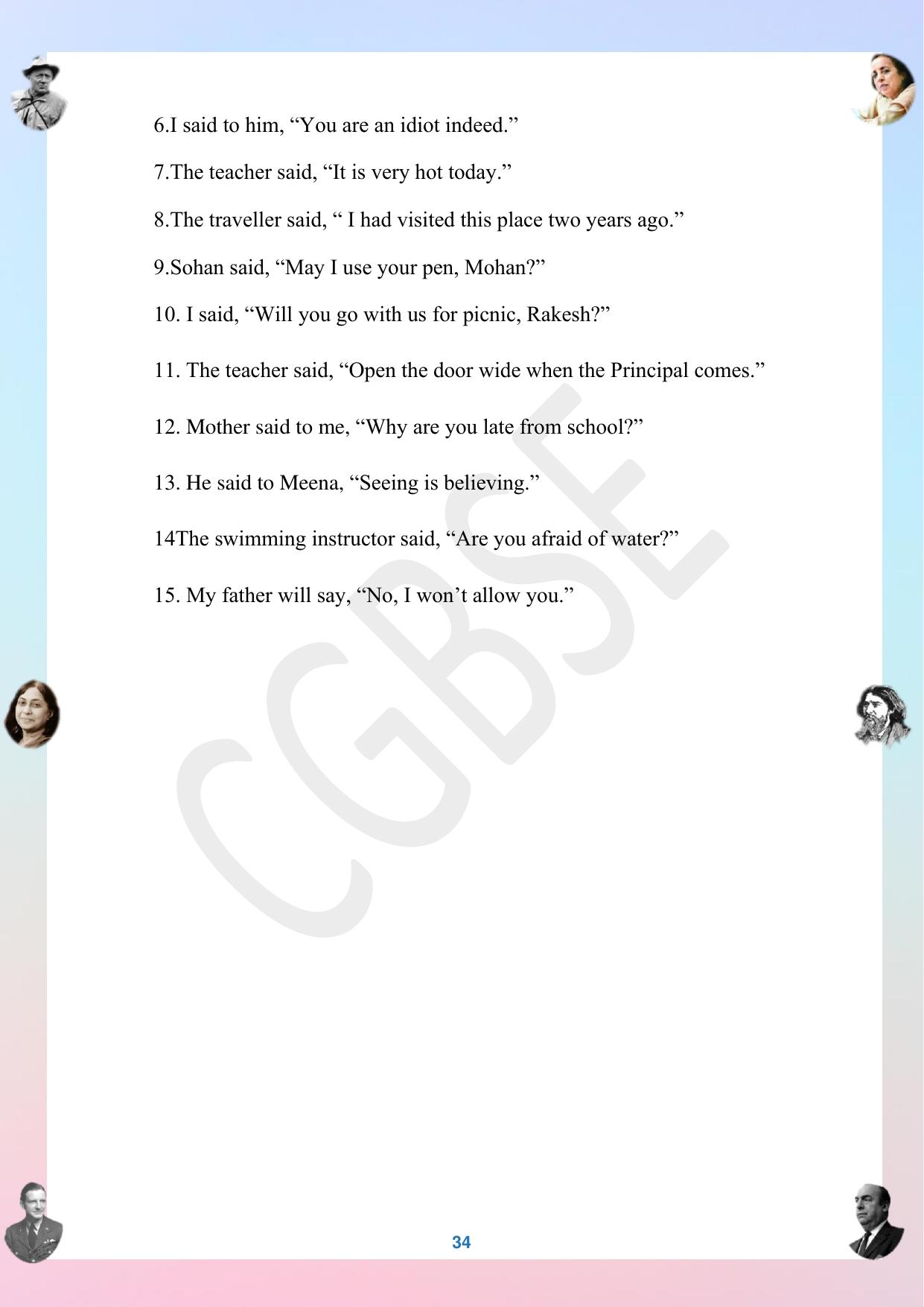 CGBSE Board Class 12 English अंग्रेजी  2023-2024 Question Bank - Page 34