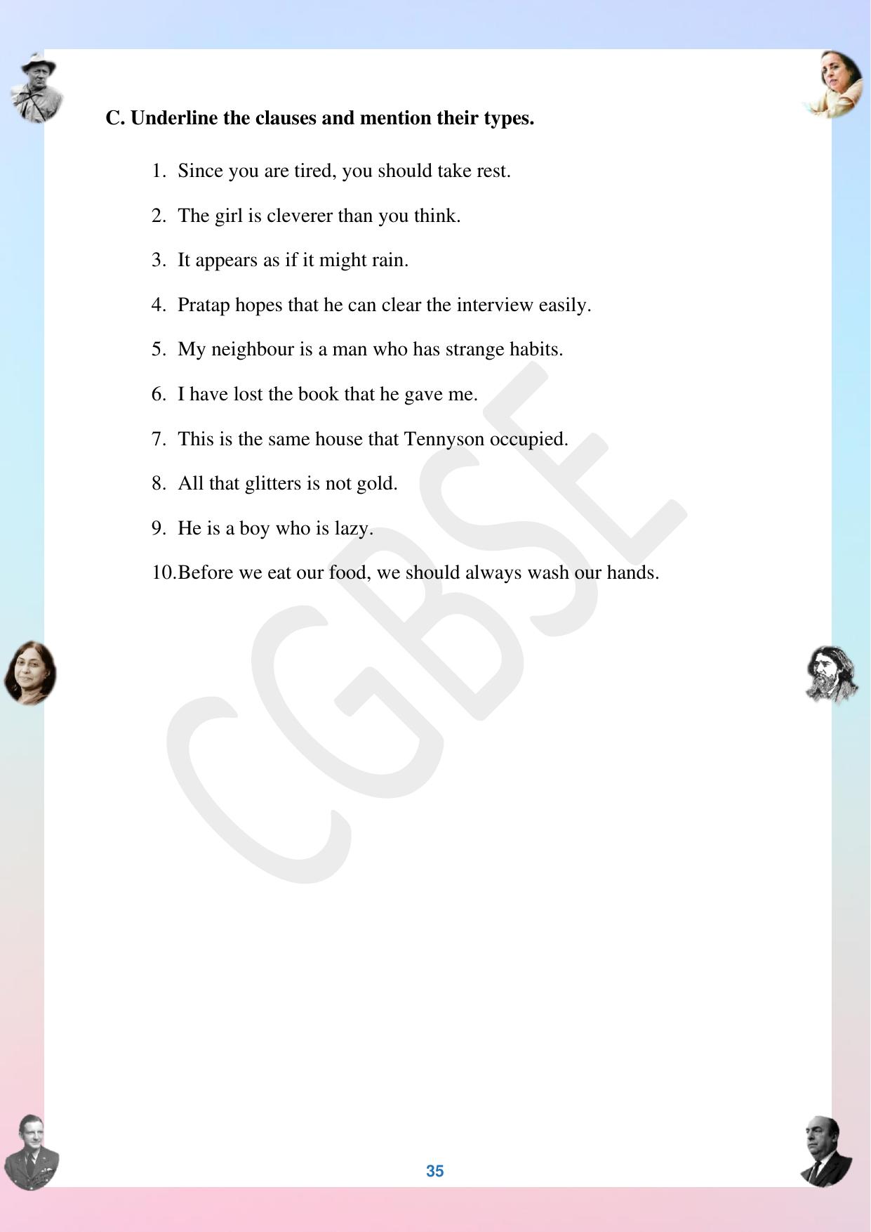 CGBSE Board Class 12 English अंग्रेजी  2023-2024 Question Bank - Page 35