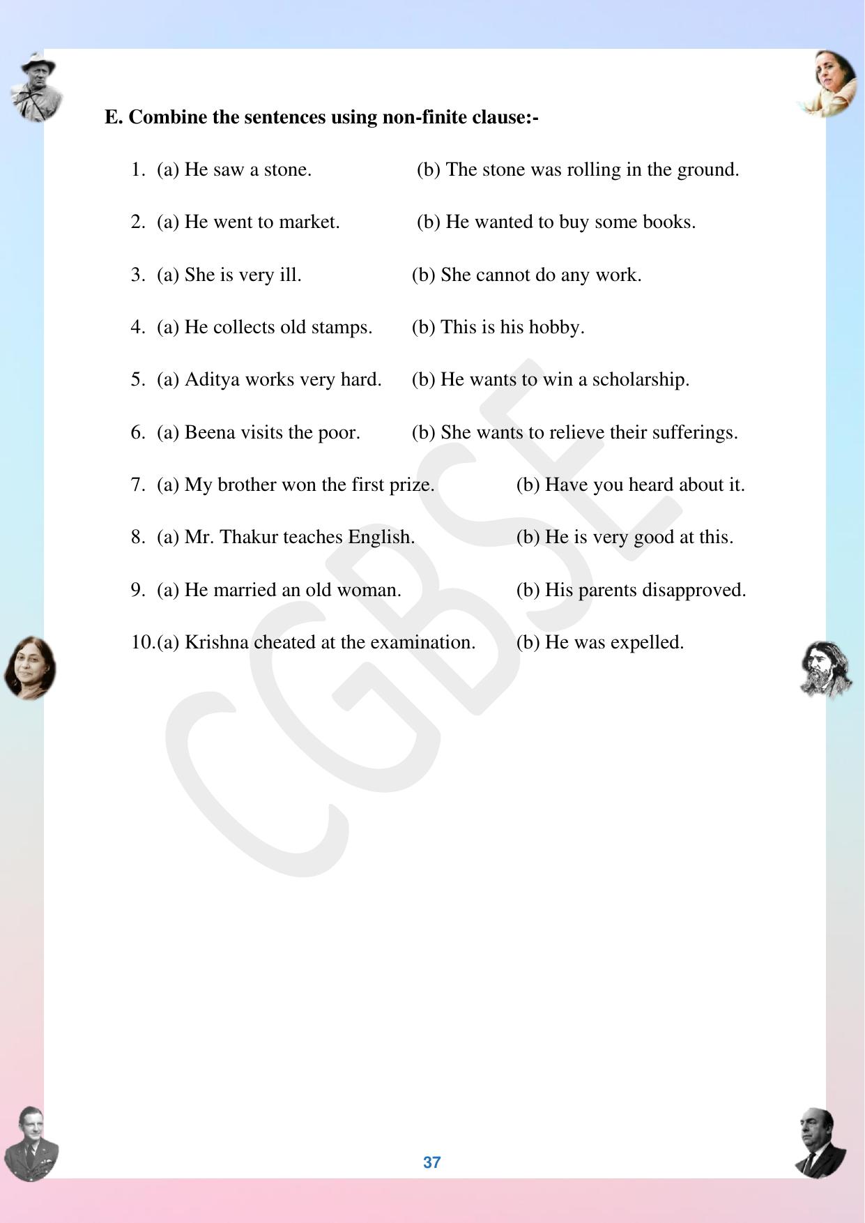 CGBSE Board Class 12 English अंग्रेजी  2023-2024 Question Bank - Page 37