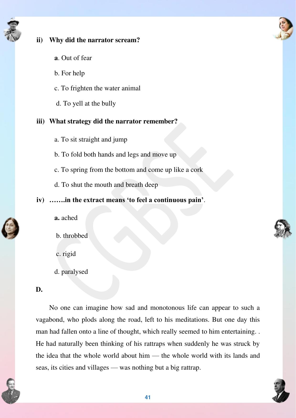 CGBSE Board Class 12 English अंग्रेजी  2023-2024 Question Bank - Page 41