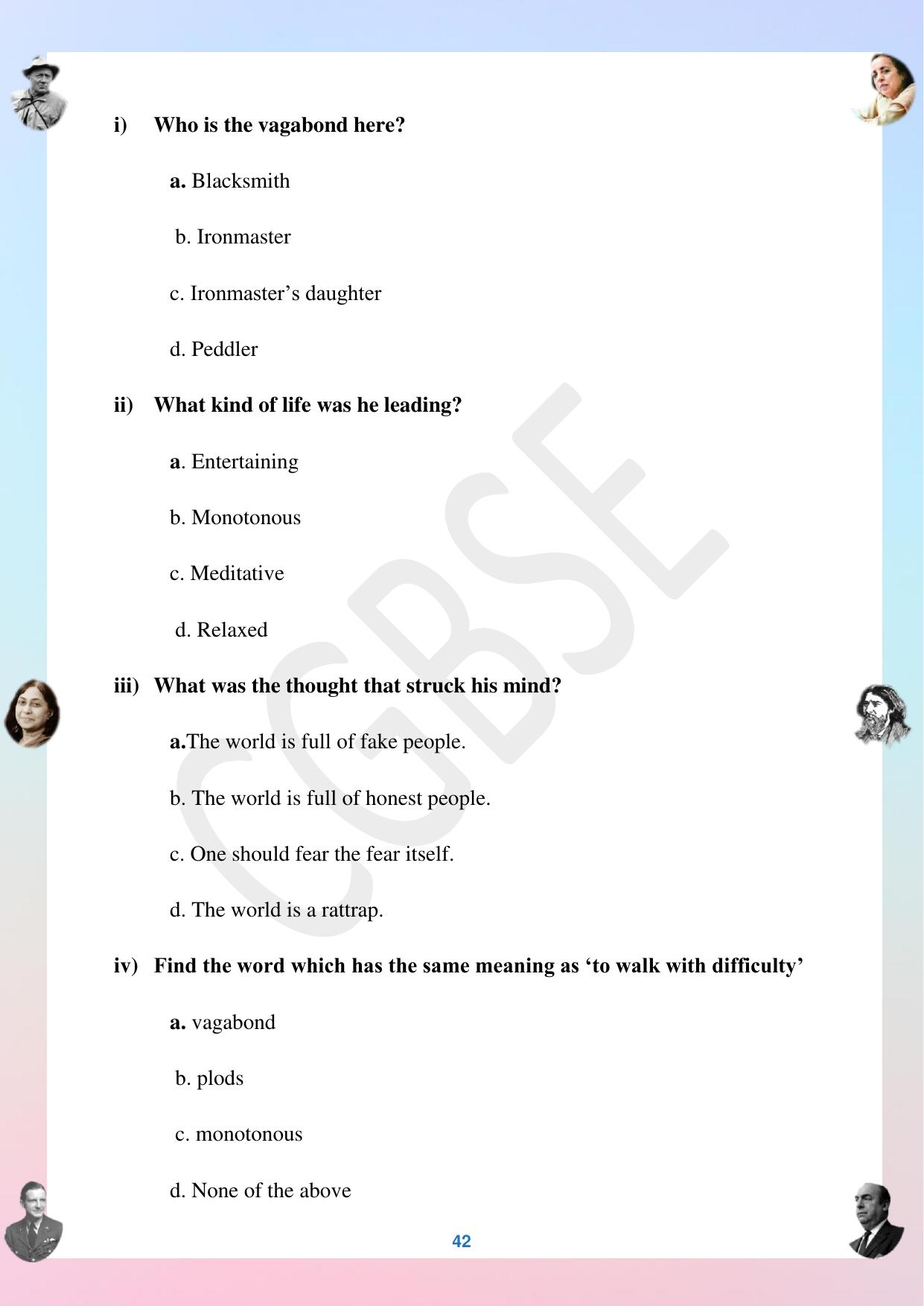 CGBSE Board Class 12 English अंग्रेजी  2023-2024 Question Bank - Page 42