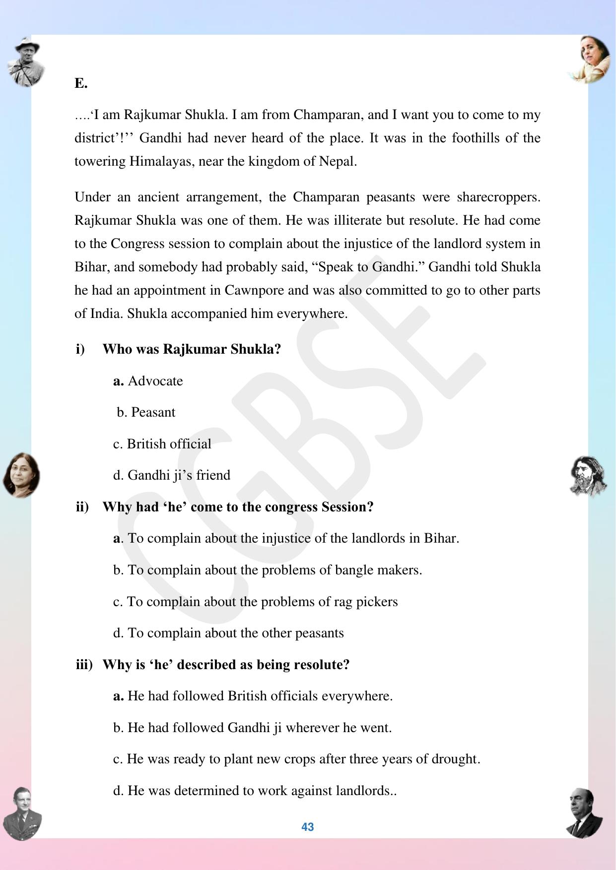 CGBSE Board Class 12 English अंग्रेजी  2023-2024 Question Bank - Page 43