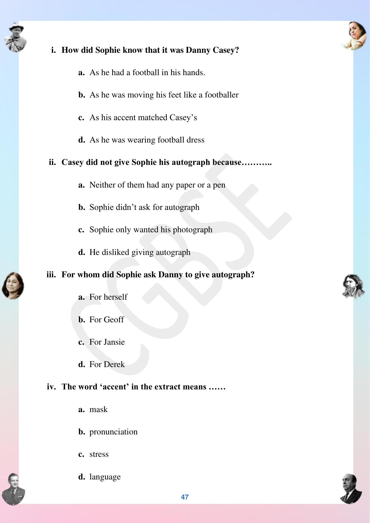 CGBSE Board Class 12 English अंग्रेजी  2023-2024 Question Bank - Page 47