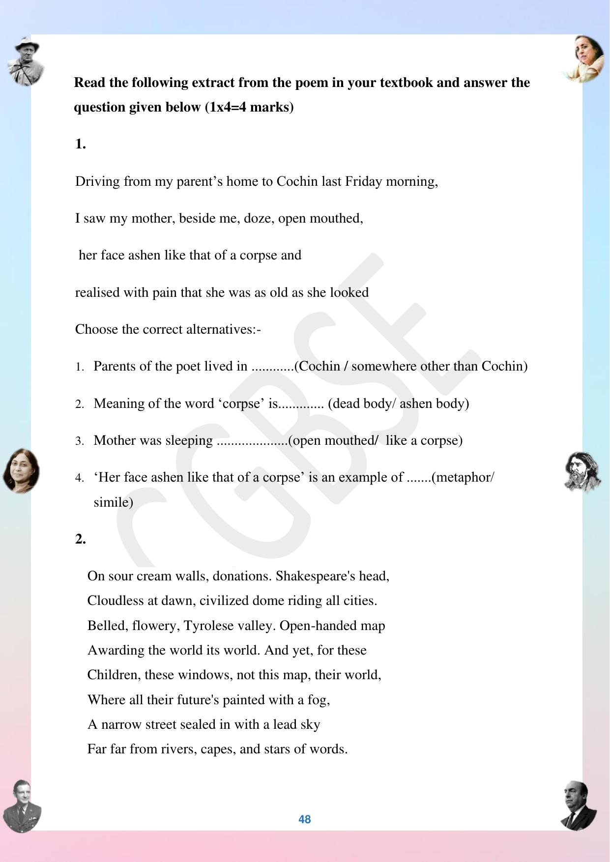 CGBSE Board Class 12 English अंग्रेजी  2023-2024 Question Bank - Page 48