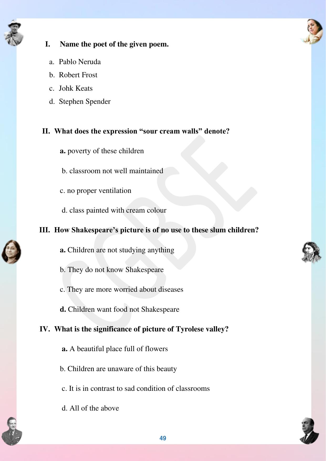CGBSE Board Class 12 English अंग्रेजी  2023-2024 Question Bank - Page 49