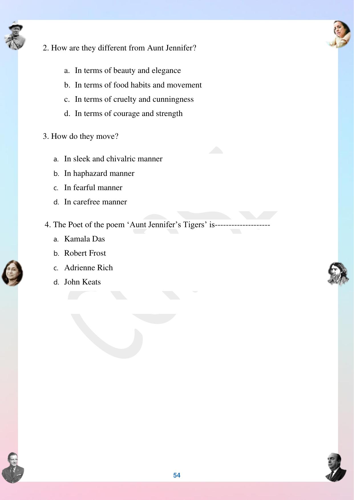 CGBSE Board Class 12 English अंग्रेजी  2023-2024 Question Bank - Page 54