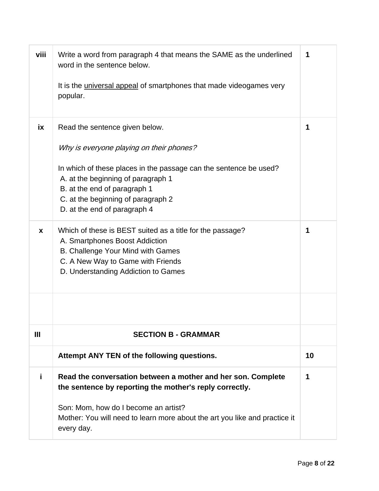 CBSE Class 10 English Practice Questions 2022-23 - Page 8