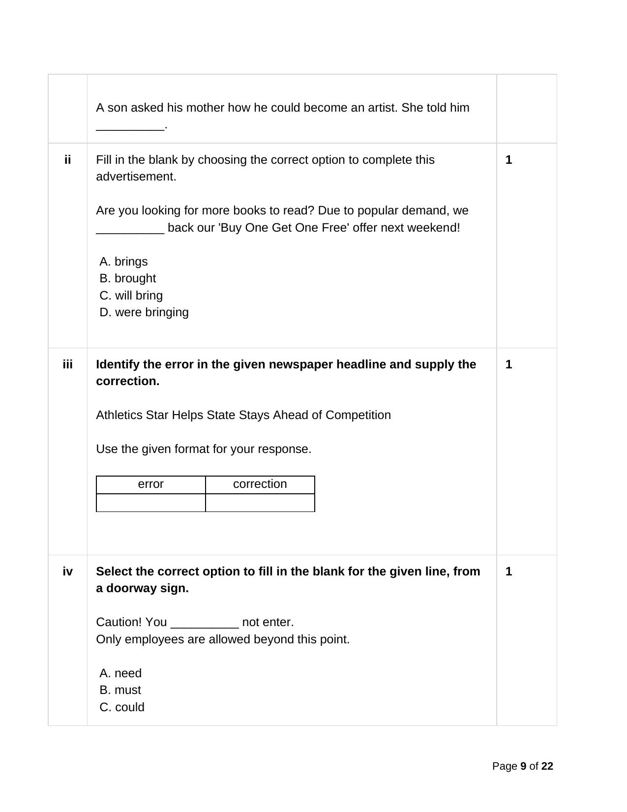 CBSE Class 10 English Practice Questions 2022-23 - Page 9