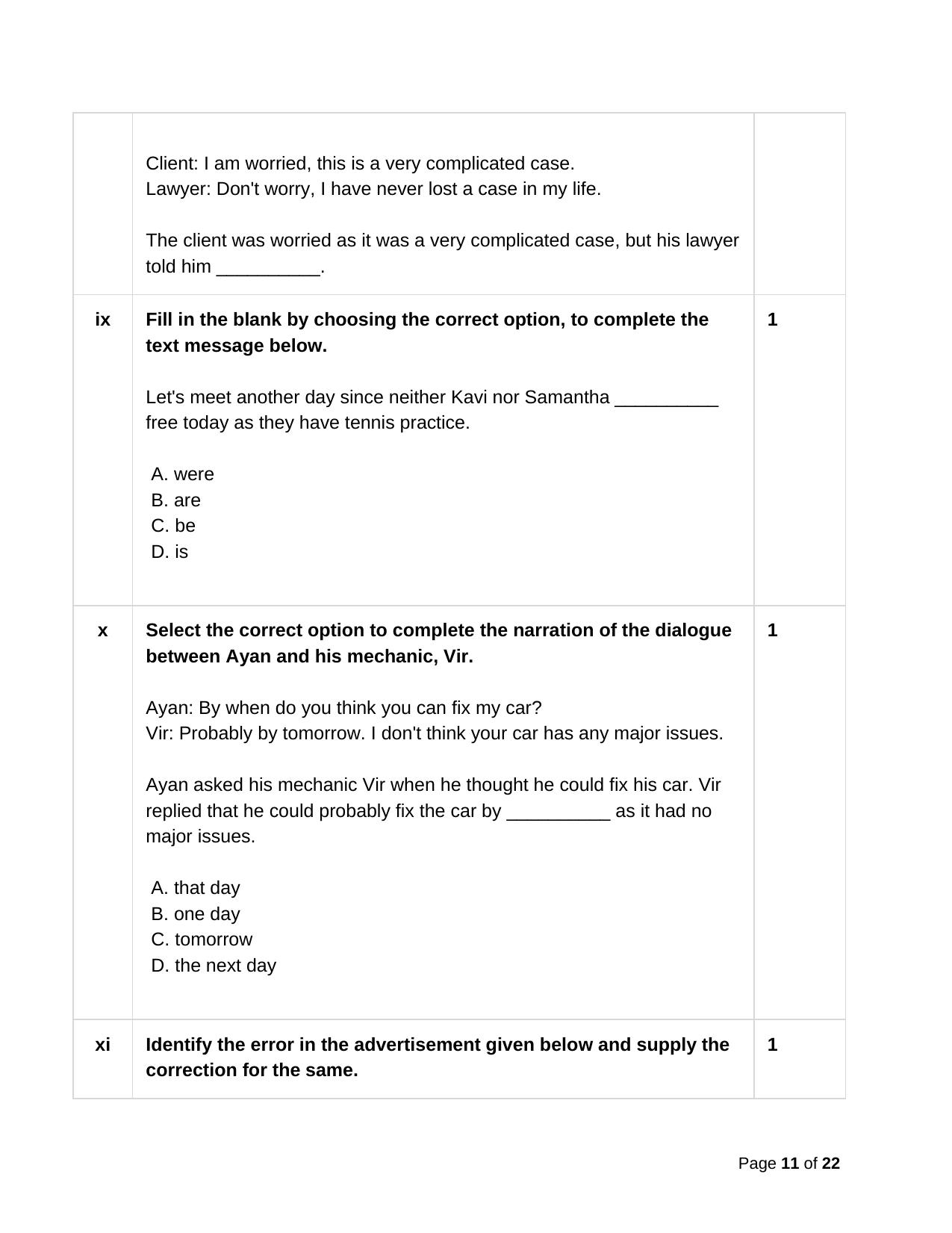 CBSE Class 10 English Practice Questions 2022-23 - Page 11