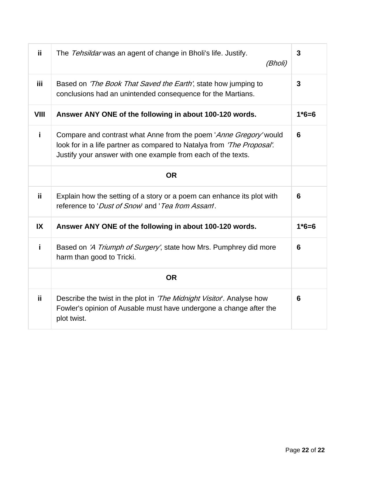 CBSE Class 10 English Practice Questions 2022-23 - Page 22